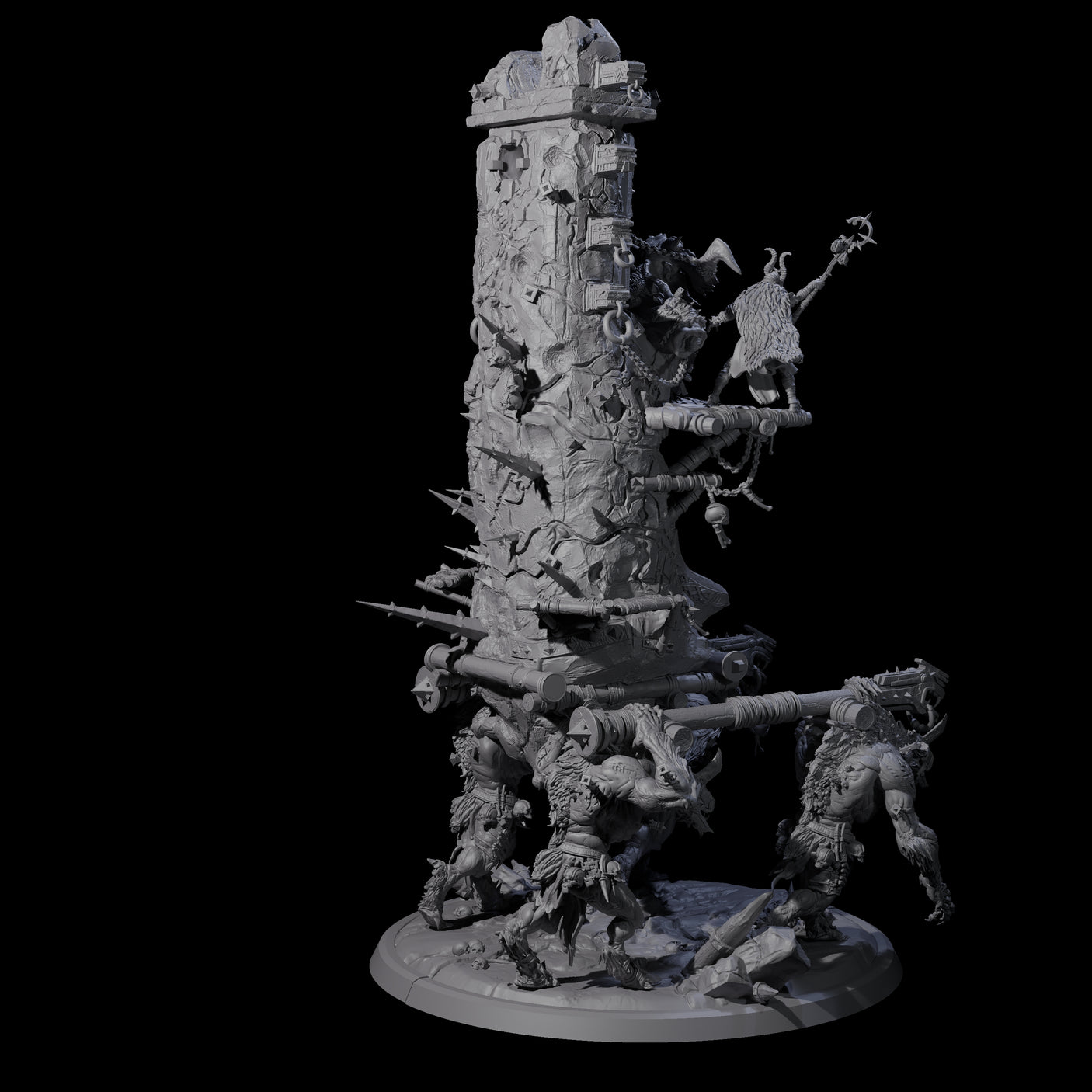 Infernal Demonic Shrine Miniature for Dungeons and Dragons, Pathfinder or other TTRPGs