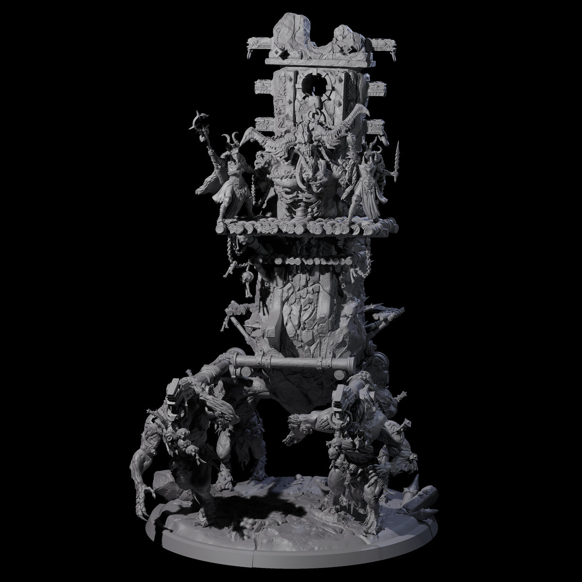 Infernal Demonic Shrine Miniature for Dungeons and Dragons, Pathfinder or other TTRPGs