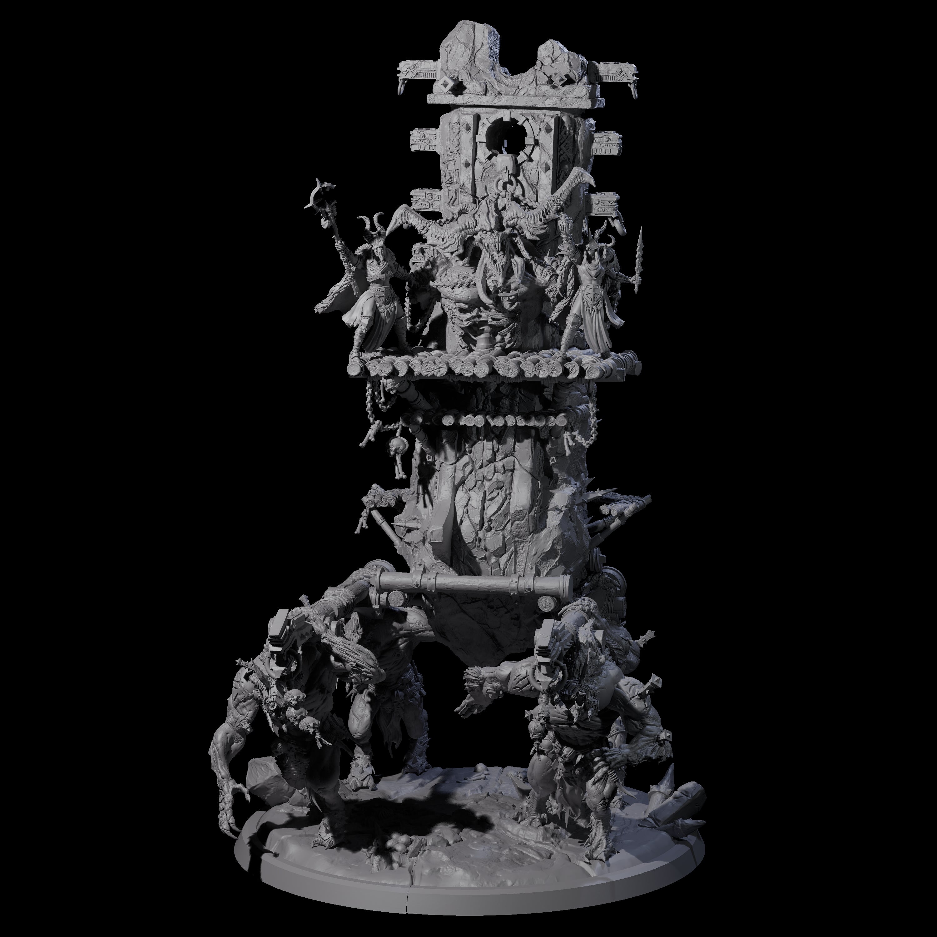 Infernal Demonic Shrine Miniature for Dungeons and Dragons, Pathfinder or other TTRPGs
