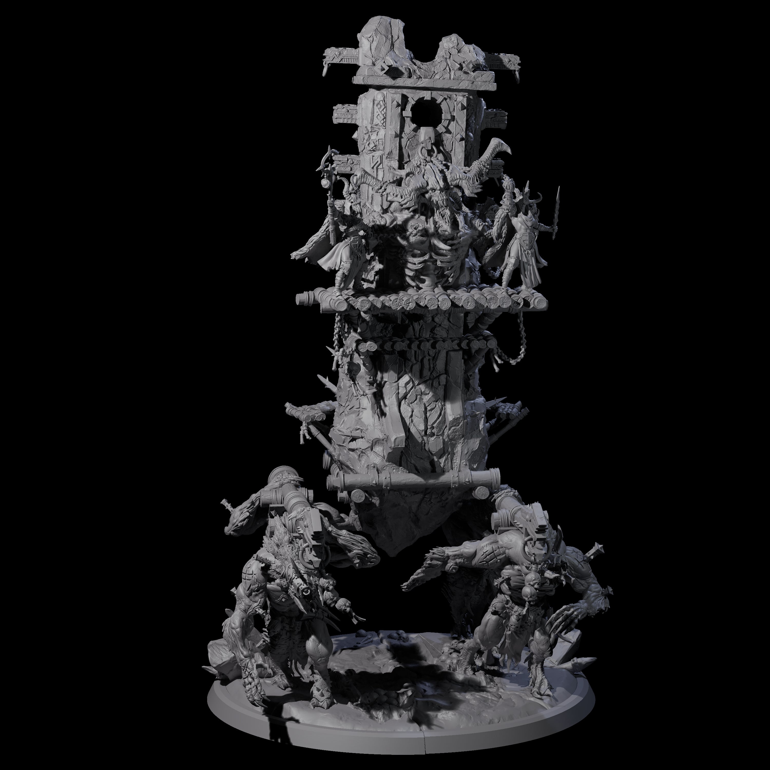 Infernal Demonic Shrine Miniature for Dungeons and Dragons, Pathfinder or other TTRPGs
