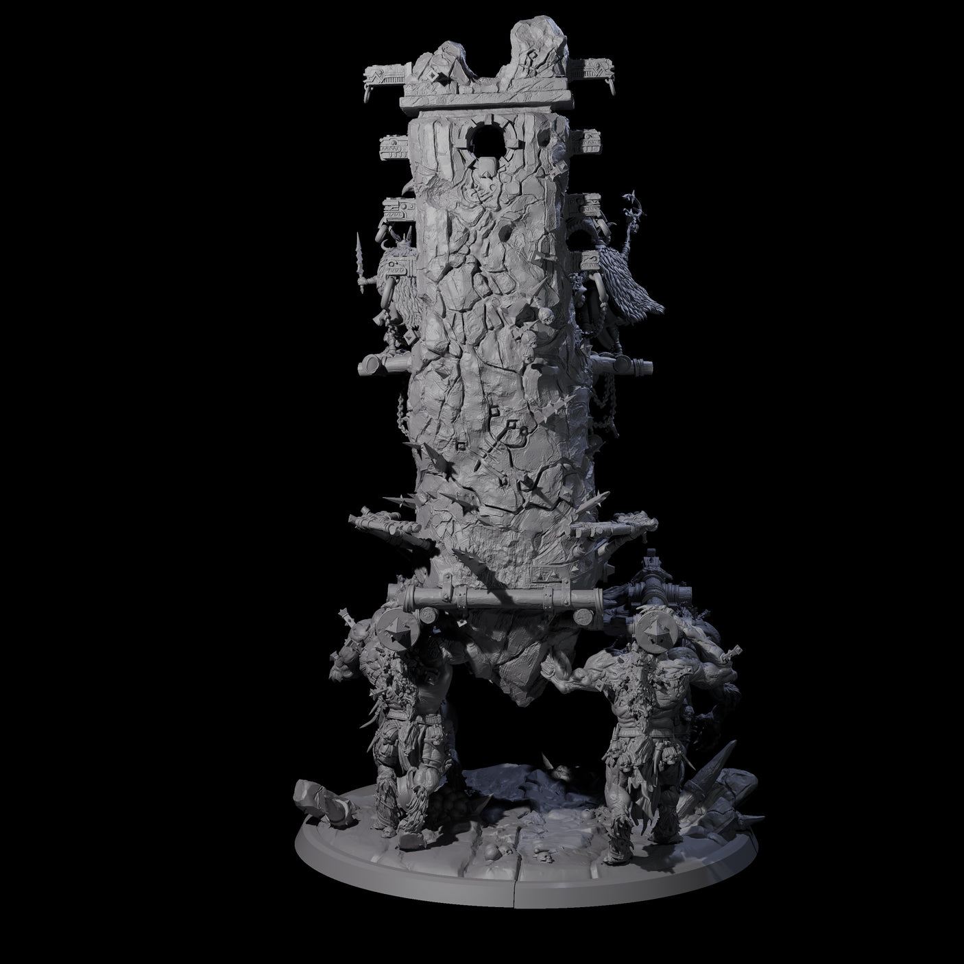 Infernal Demonic Shrine Miniature for Dungeons and Dragons, Pathfinder or other TTRPGs