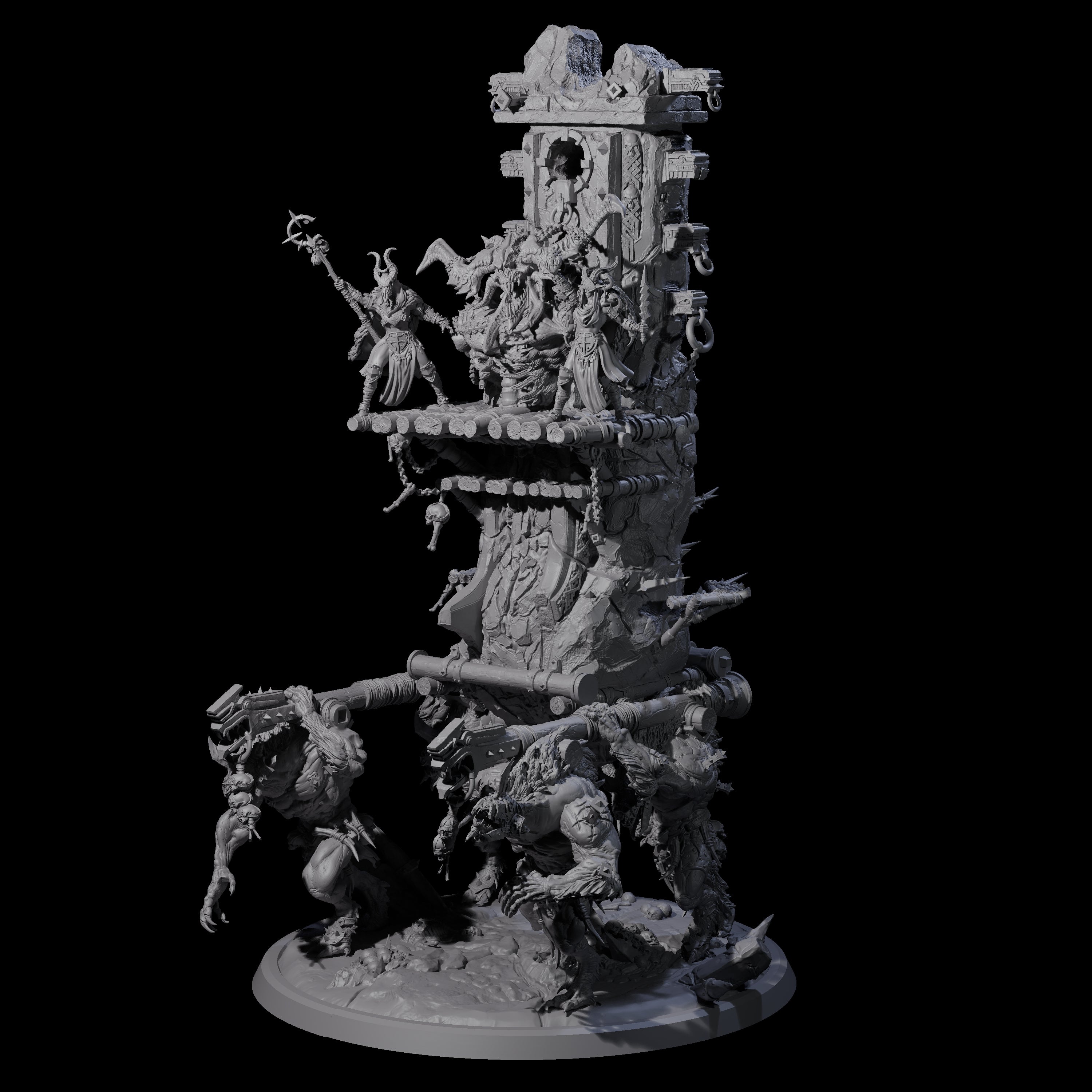 Infernal Demonic Shrine Miniature for Dungeons and Dragons, Pathfinder or other TTRPGs