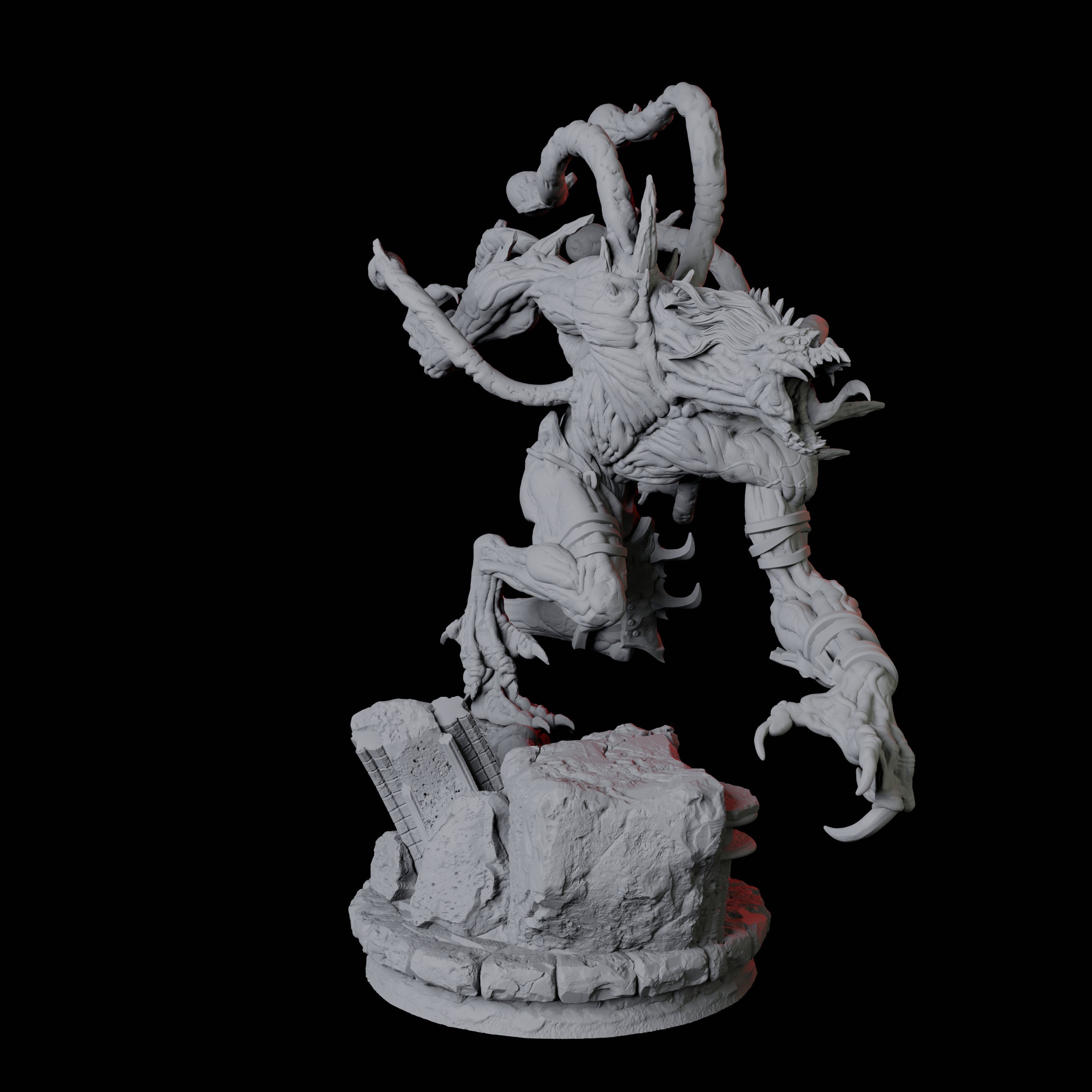 Infested Ghoul B Miniature for Dungeons and Dragons, Pathfinder or other TTRPGs