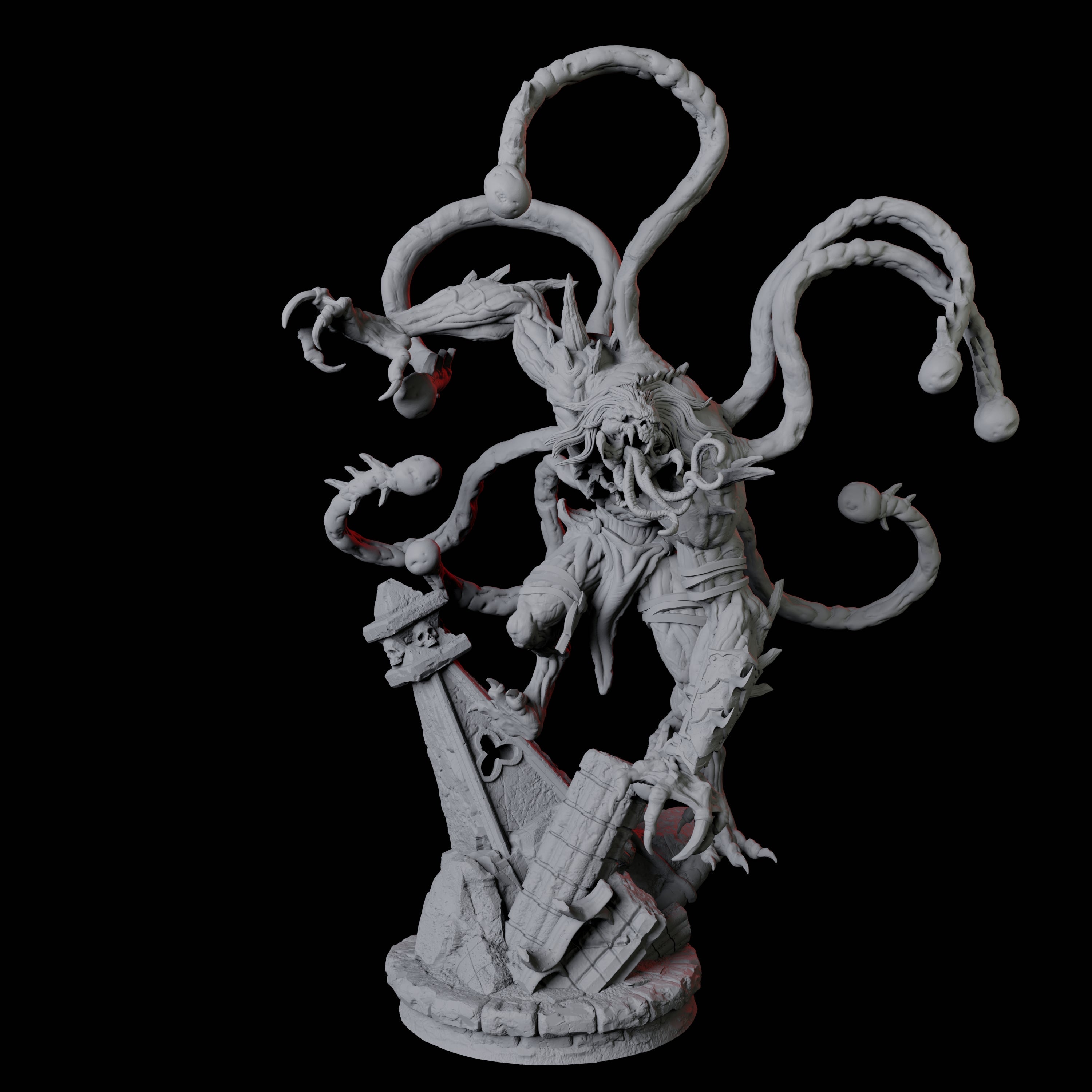 Infested Ghoul C Miniature for Dungeons and Dragons, Pathfinder or other TTRPGs