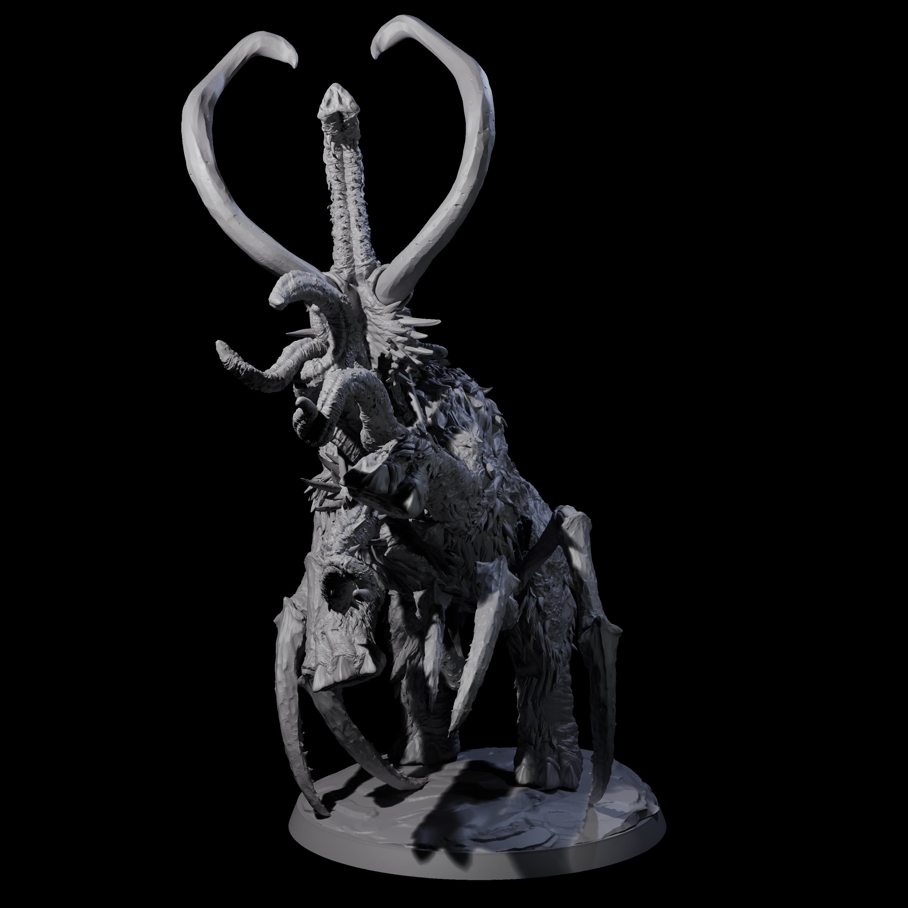 Infested Wooly Mammoth Miniature for Dungeons and Dragons, Pathfinder or other TTRPGs