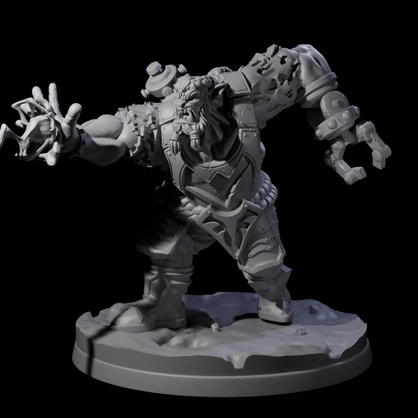 Ingenious Orc Artificer B Miniature for Dungeons and Dragons, Pathfinder or other TTRPGs