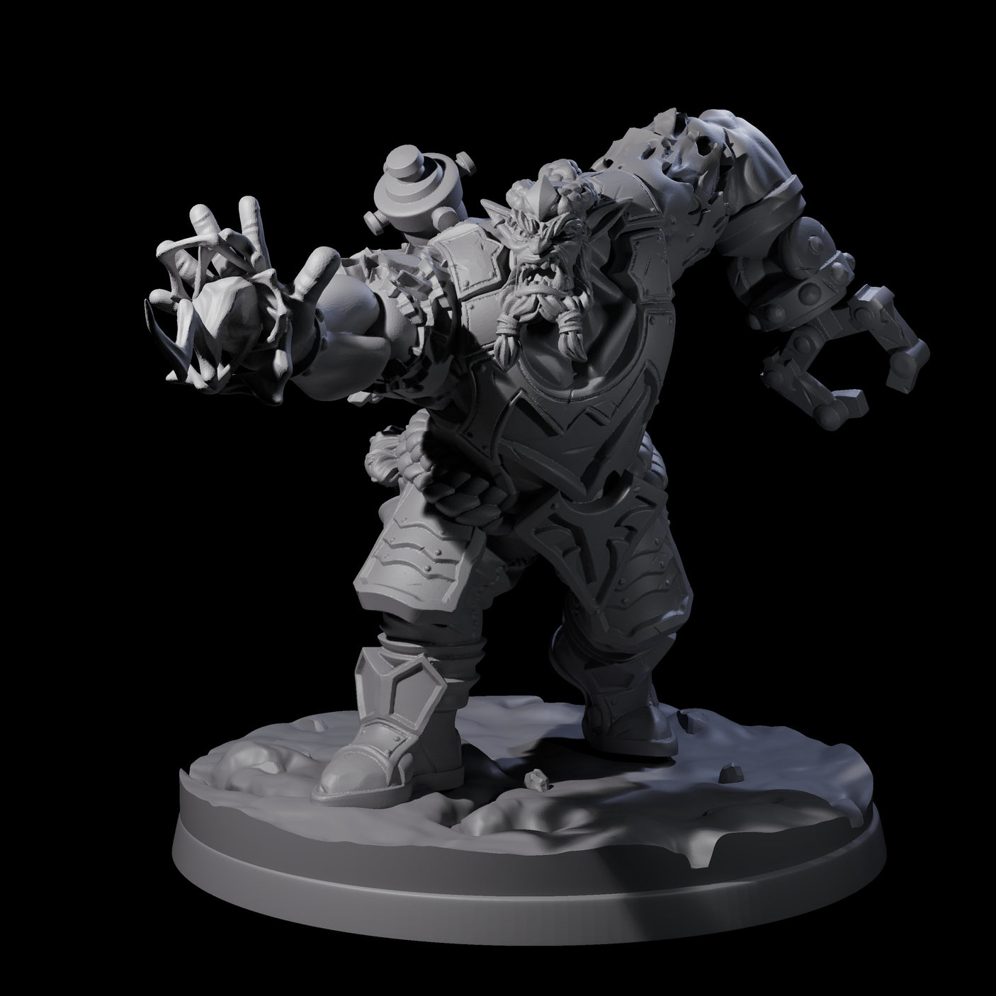 Ingenious Orc Artificer B Miniature for Dungeons and Dragons, Pathfinder or other TTRPGs