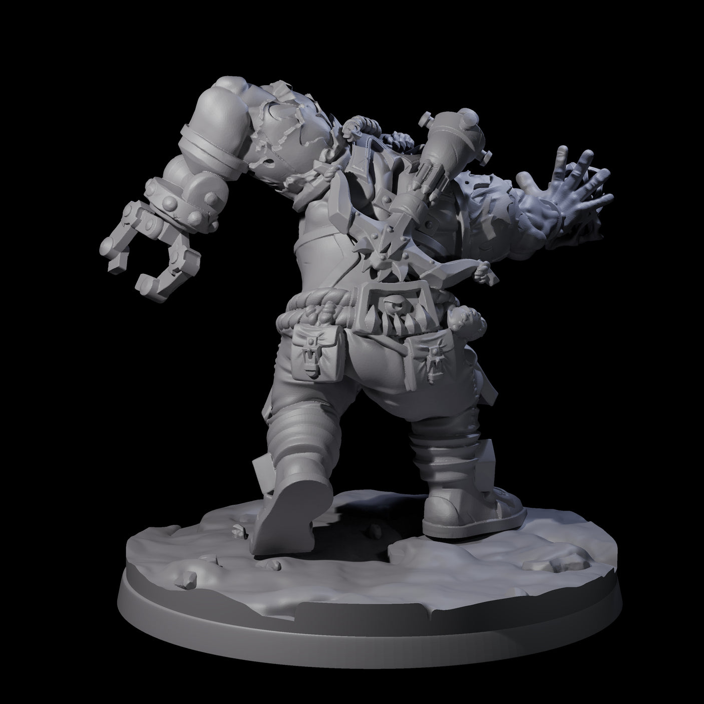Ingenious Orc Artificer B Miniature for Dungeons and Dragons, Pathfinder or other TTRPGs
