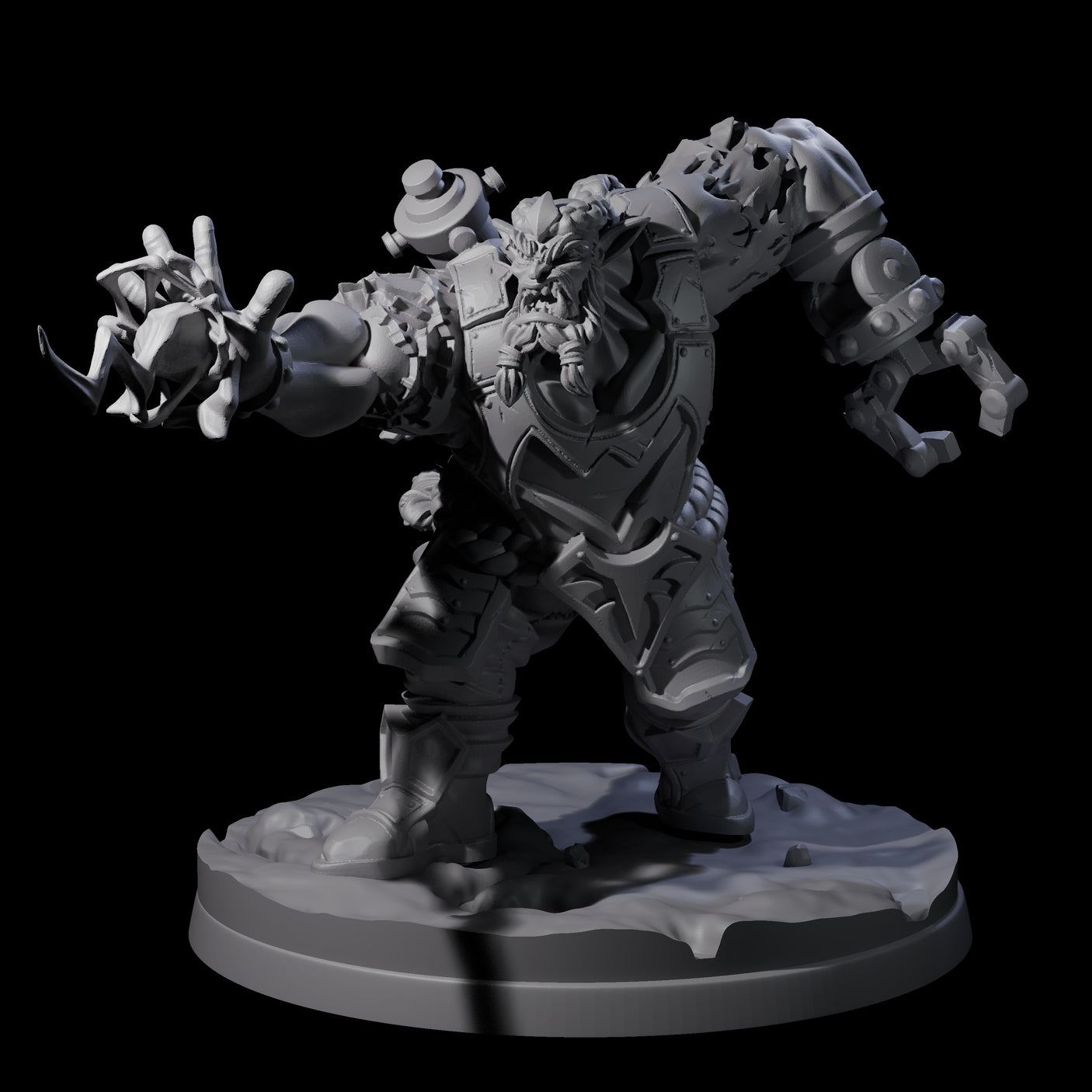Ingenious Orc Artificer B Miniature for Dungeons and Dragons, Pathfinder or other TTRPGs