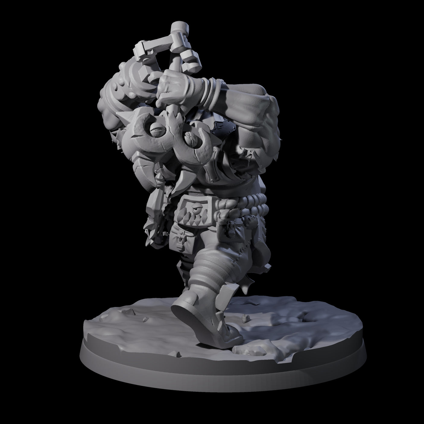 Ingenious Orc Artificer C Miniature for Dungeons and Dragons, Pathfinder or other TTRPGs