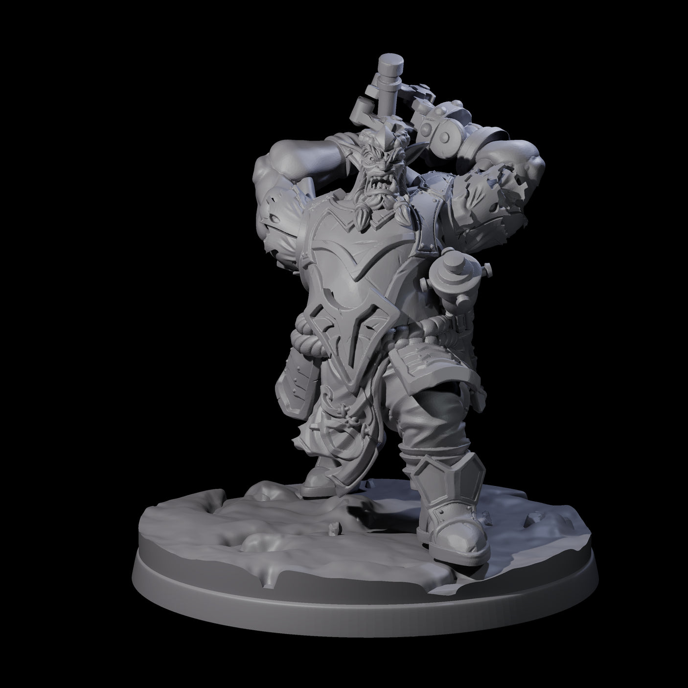 Ingenious Orc Artificer C Miniature for Dungeons and Dragons, Pathfinder or other TTRPGs