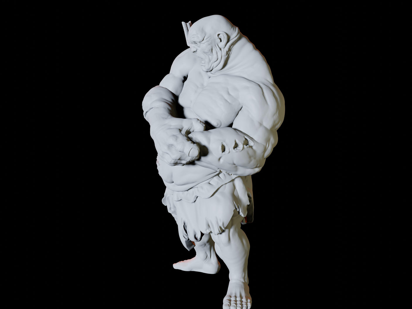 Injured Hill Giant Miniature for Dungeons and Dragons, Pathfinder or other TTRPGs
