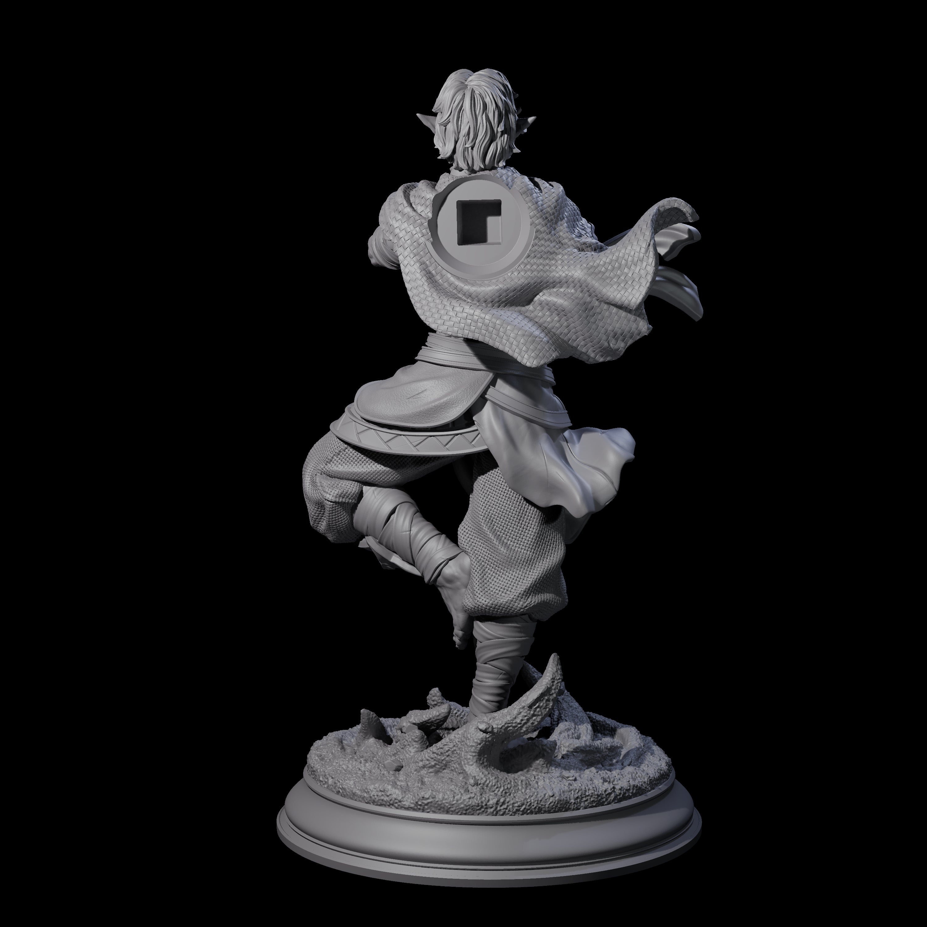 Inner Zen Elf Monk Miniature for Dungeons and Dragons, Pathfinder or other TTRPGs