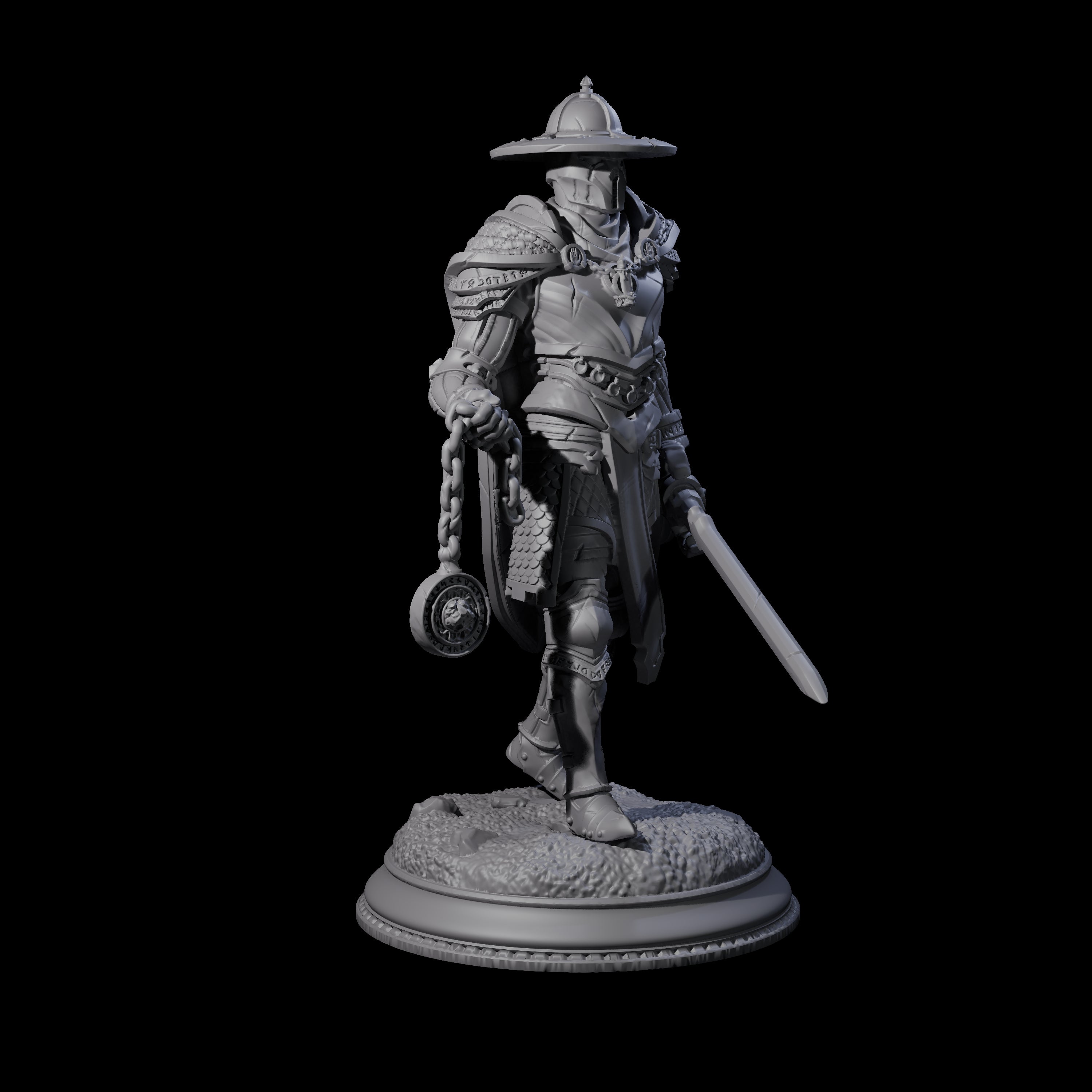 Inquisitor Knight A Miniature for Dungeons and Dragons, Pathfinder or other TTRPGs