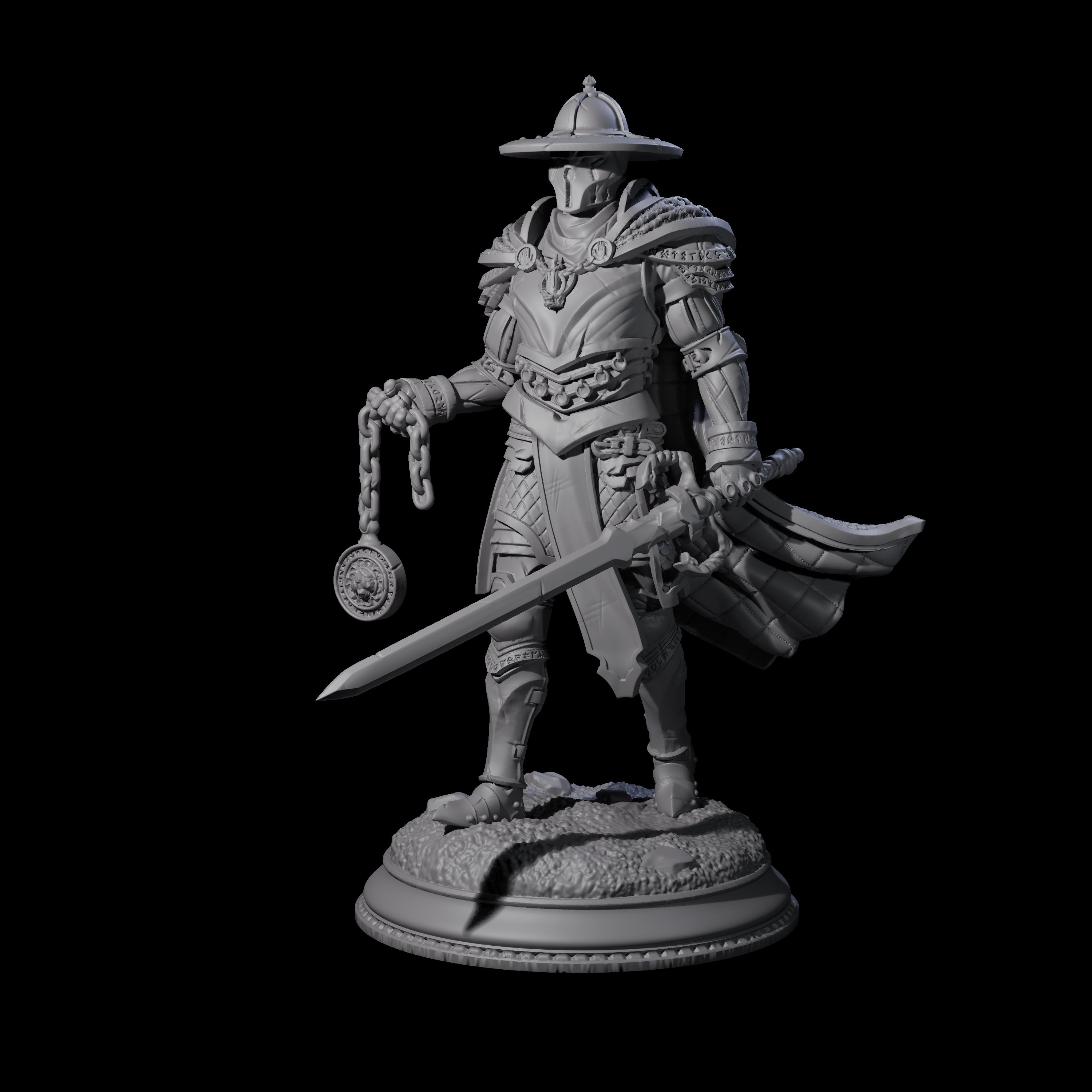 Inquisitor Knight A Miniature for Dungeons and Dragons, Pathfinder or other TTRPGs
