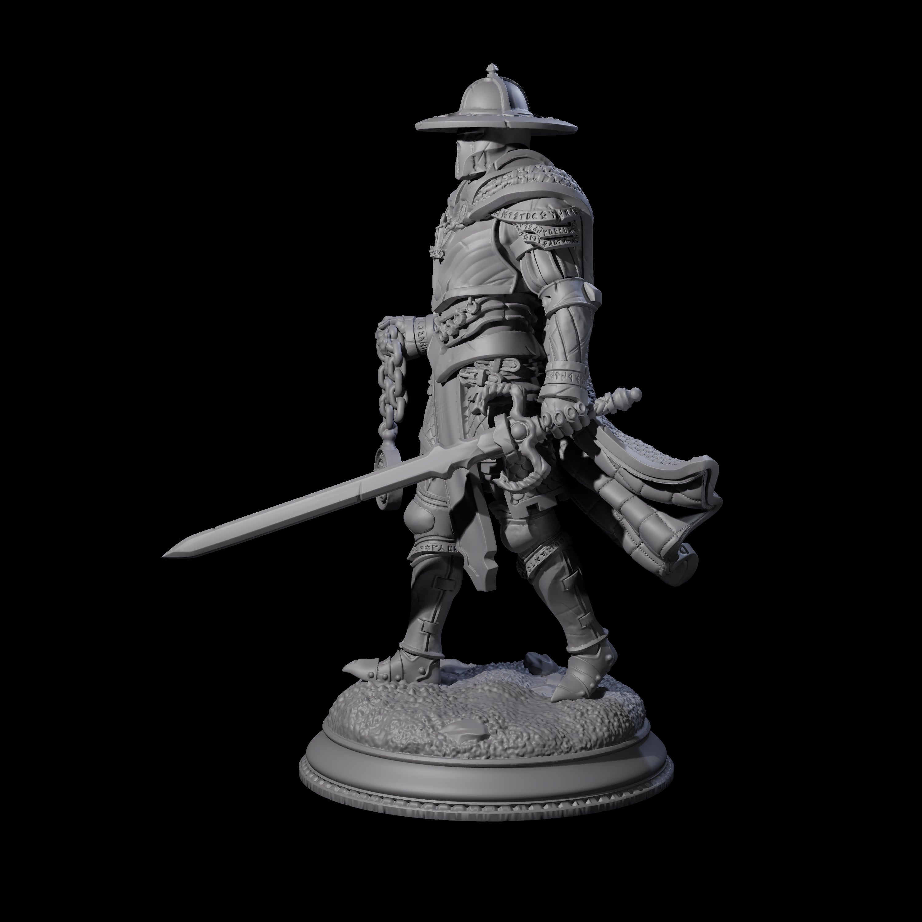 Inquisitor Knight A Miniature for Dungeons and Dragons, Pathfinder or other TTRPGs