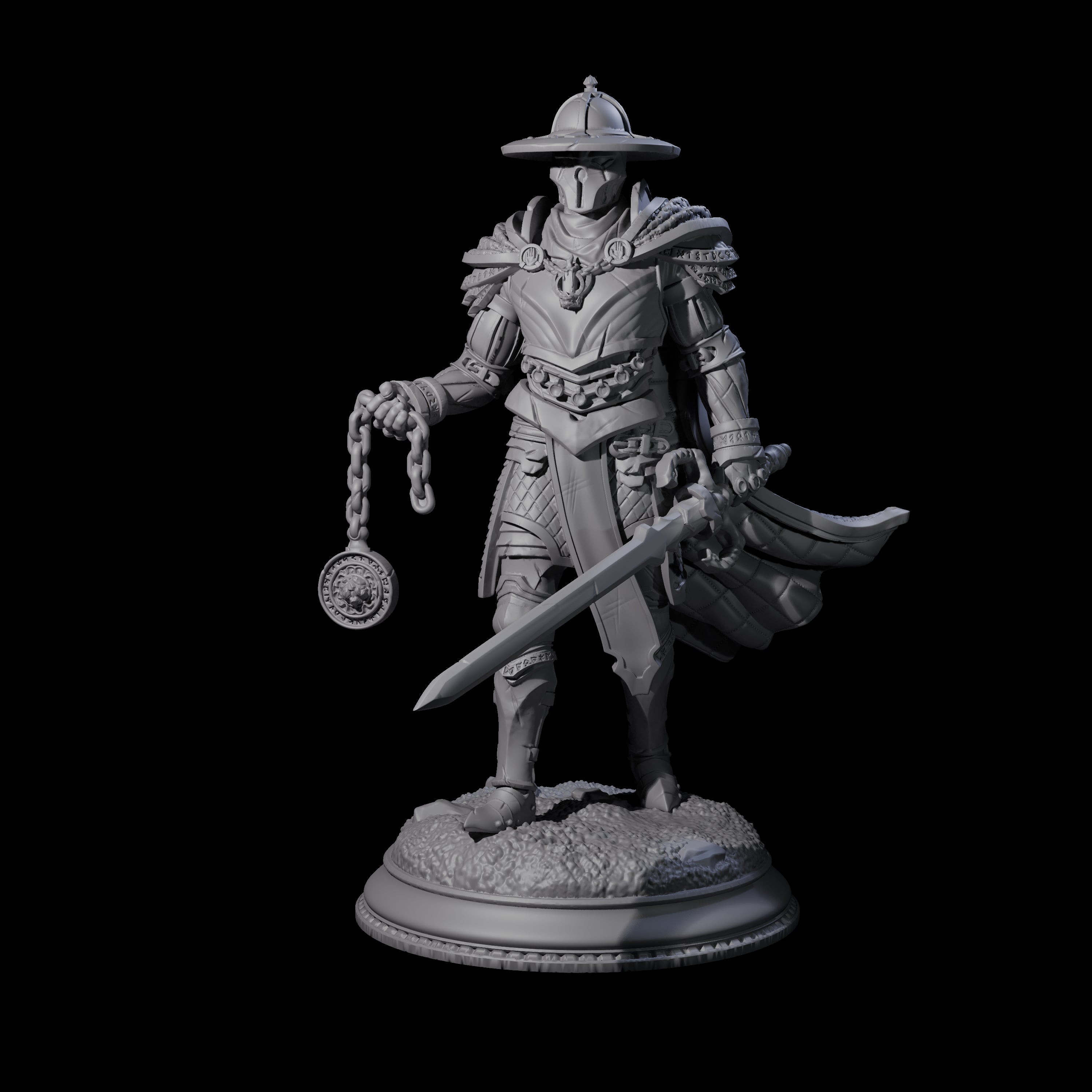 Inquisitor Knight A Miniature for Dungeons and Dragons, Pathfinder or other TTRPGs