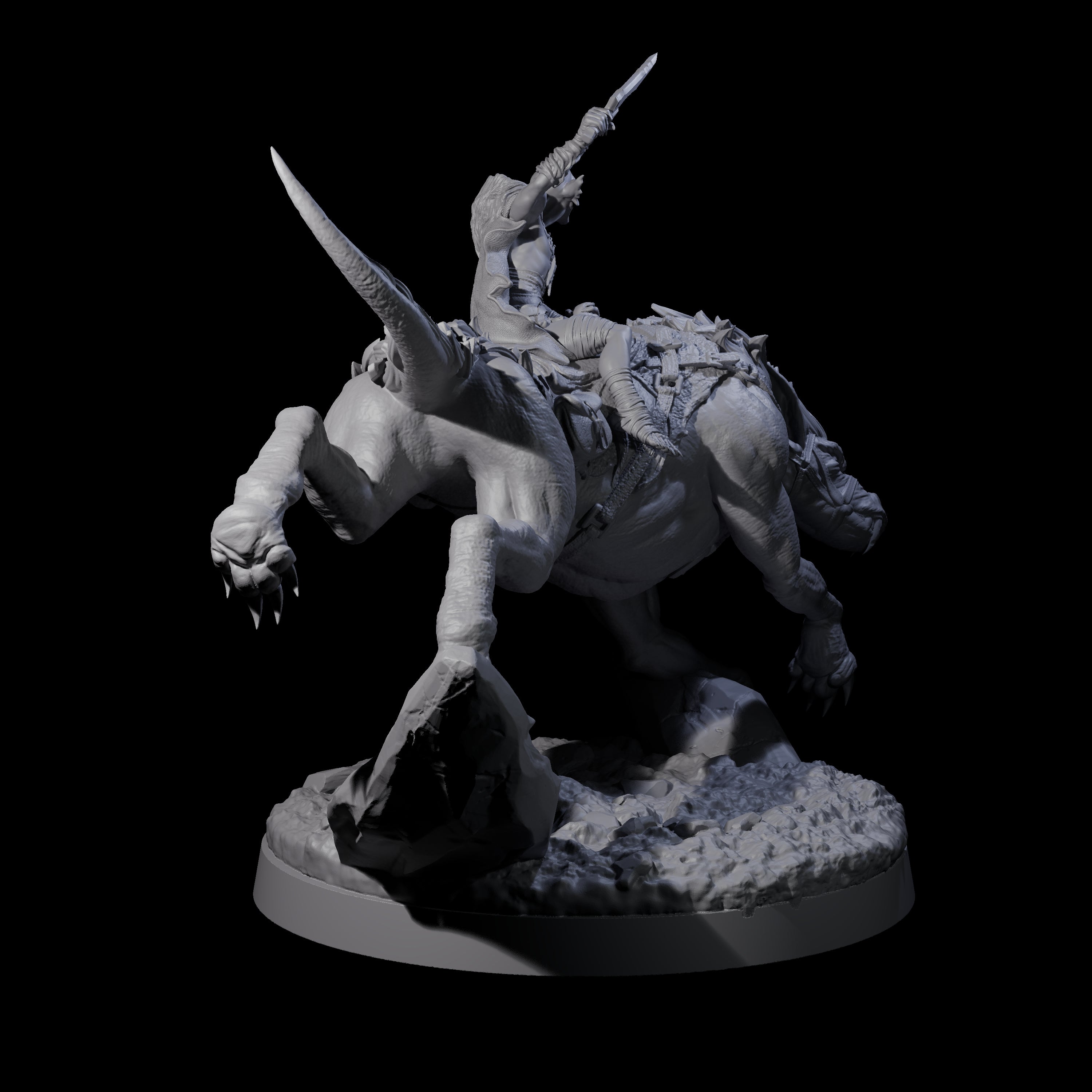 Insane Goblin Worg Rider B Miniature for Dungeons and Dragons, Pathfinder or other TTRPGs
