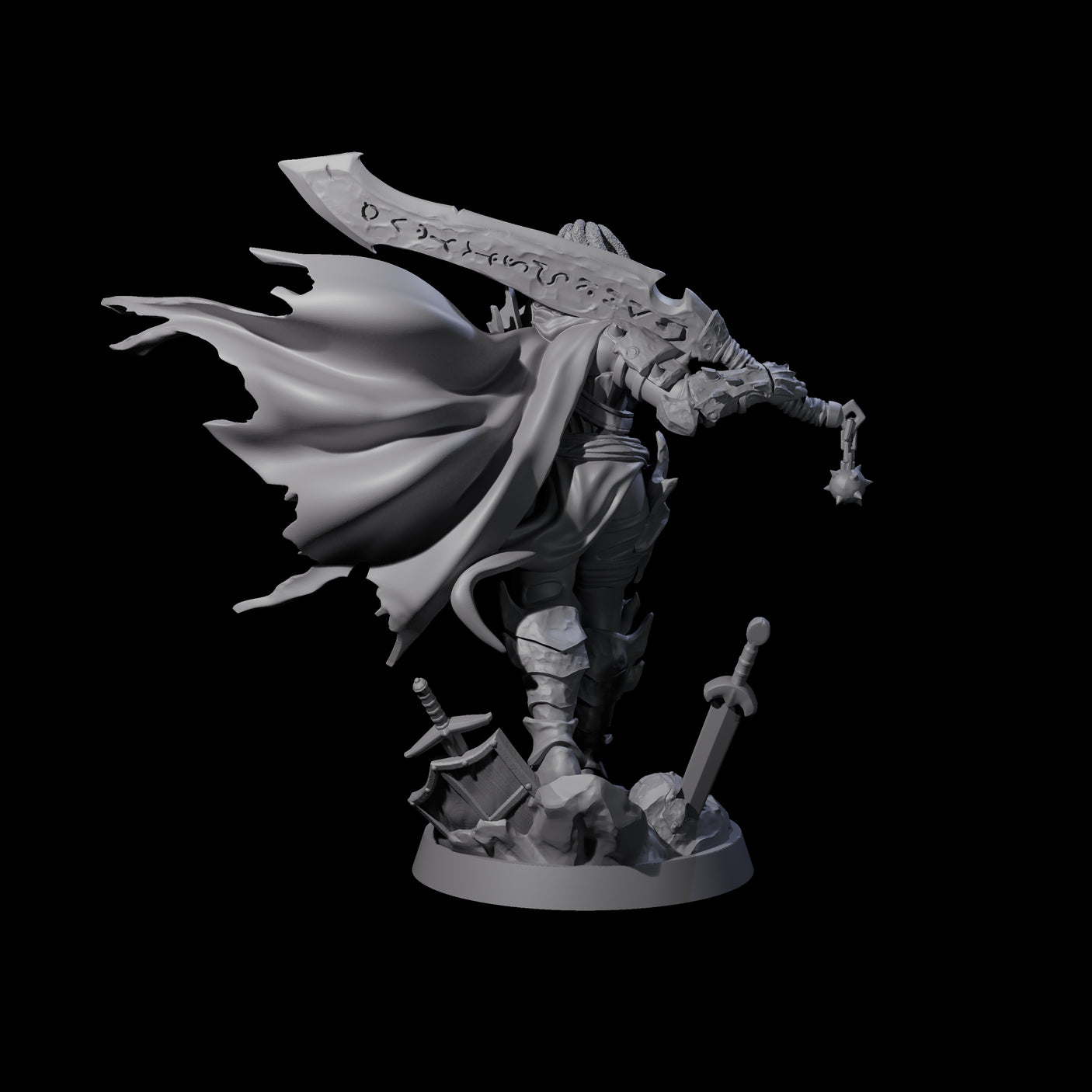 Intense Orc War Matron Miniature for Dungeons and Dragons, Pathfinder or other TTRPGs
