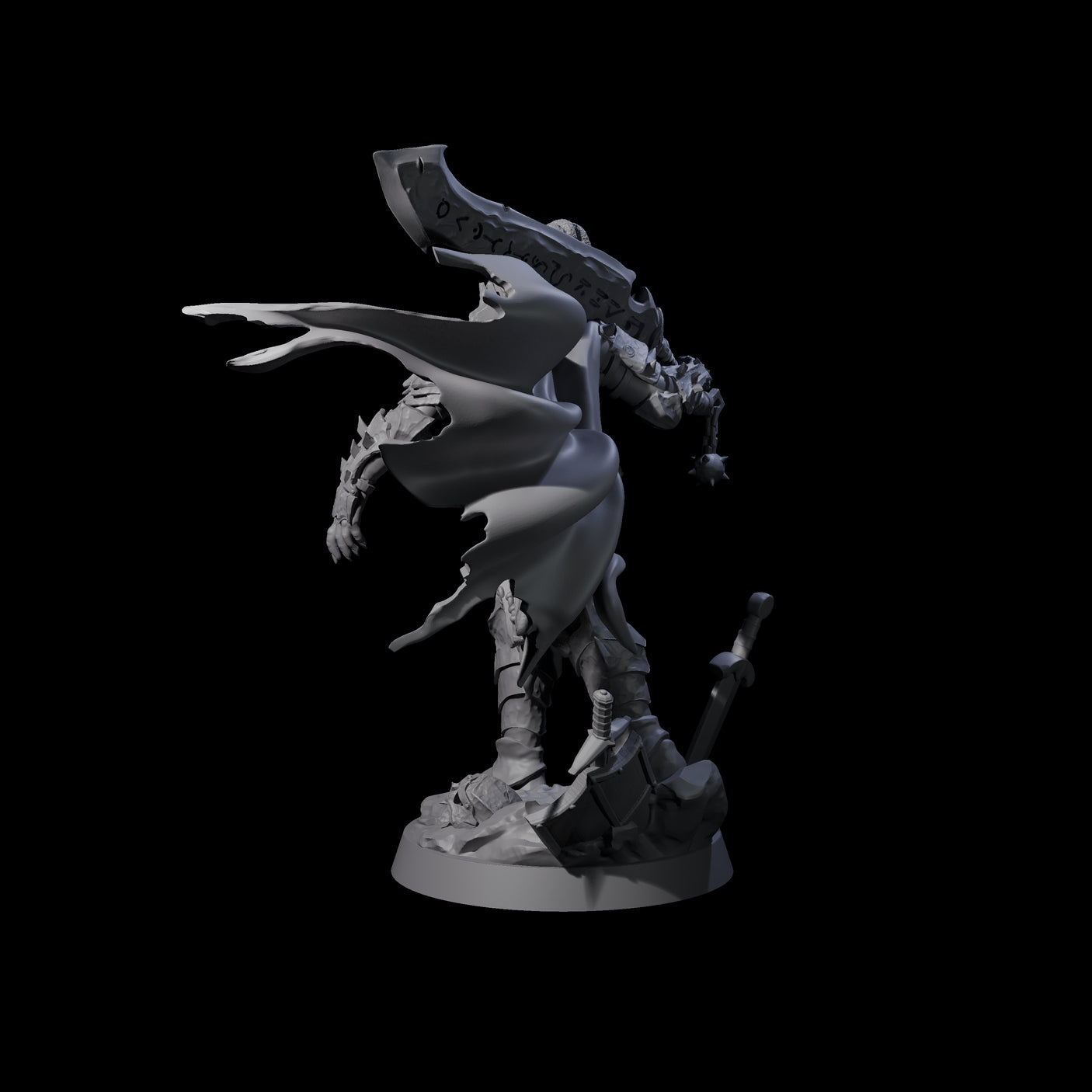 Intense Orc War Matron Miniature for Dungeons and Dragons, Pathfinder or other TTRPGs