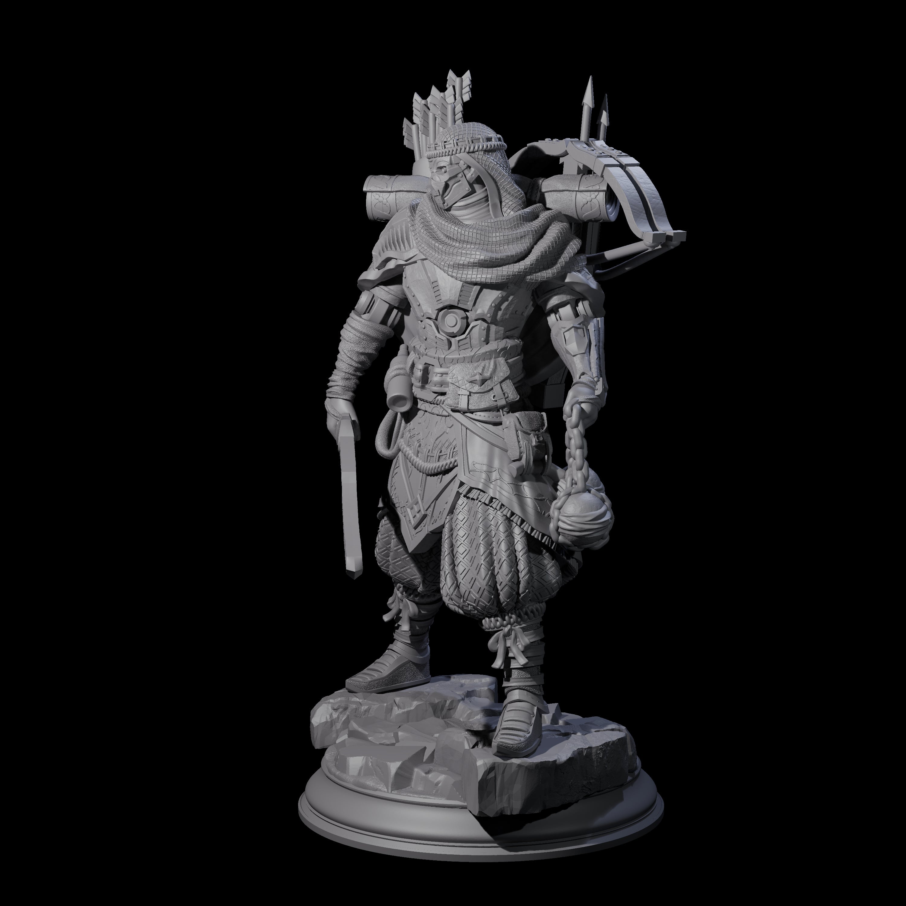 Intrepid Desert Warforged Archer Miniature for Dungeons and Dragons, Pathfinder or other TTRPGs