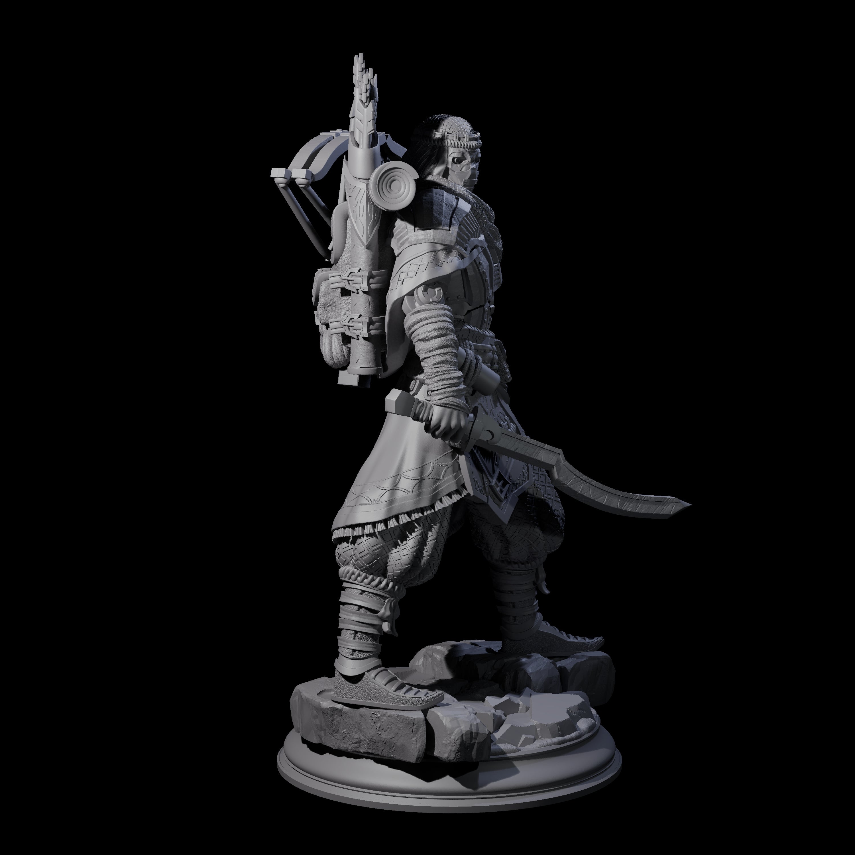 Intrepid Desert Warforged Archer Miniature for Dungeons and Dragons, Pathfinder or other TTRPGs