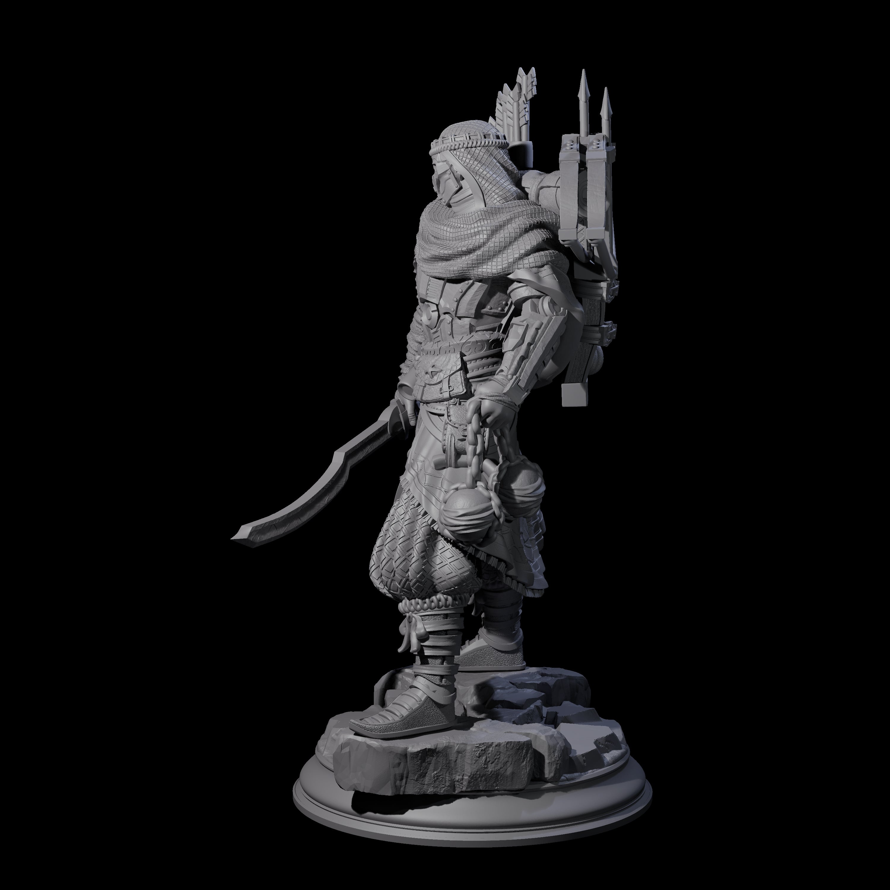 Intrepid Desert Warforged Archer Miniature for Dungeons and Dragons, Pathfinder or other TTRPGs
