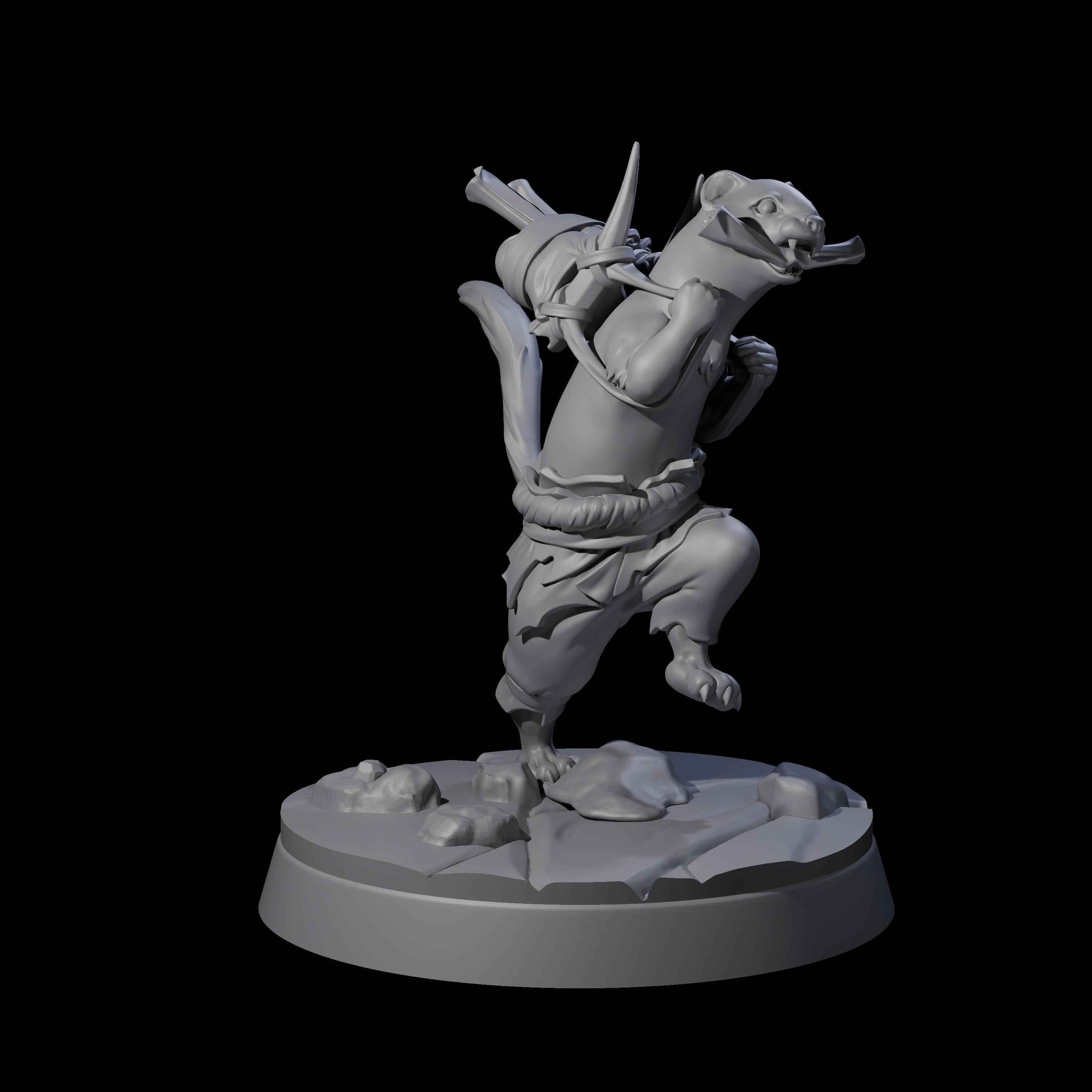 Intrepid Ferret Messenger Miniature for Dungeons and Dragons, Pathfinder or other TTRPGs