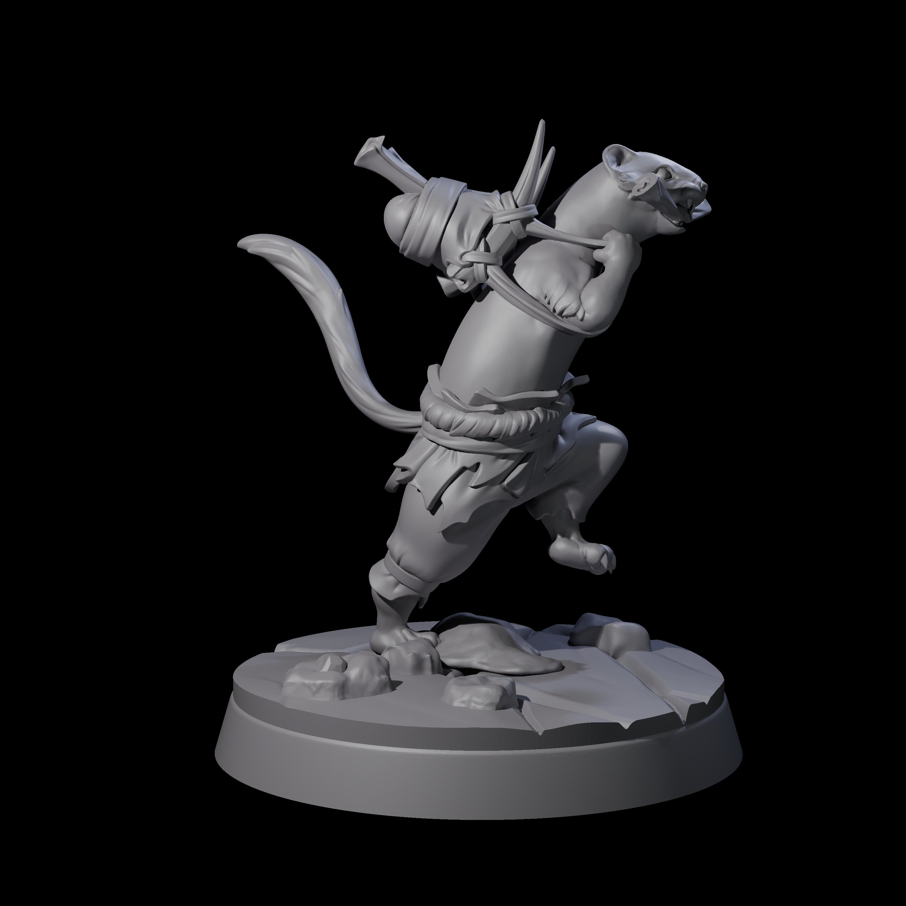 Intrepid Ferret Messenger Miniature for Dungeons and Dragons, Pathfinder or other TTRPGs