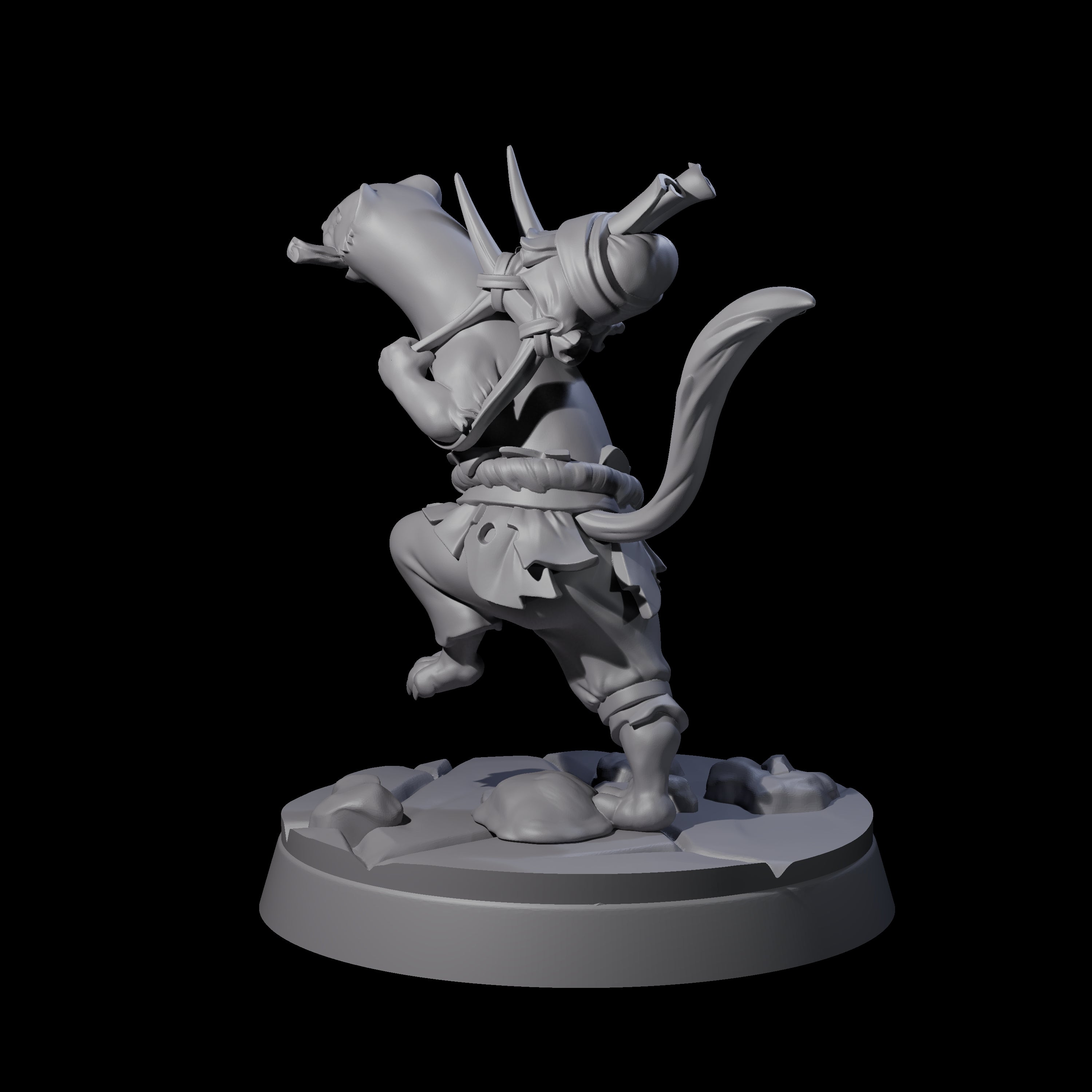 Intrepid Ferret Messenger Miniature for Dungeons and Dragons, Pathfinder or other TTRPGs