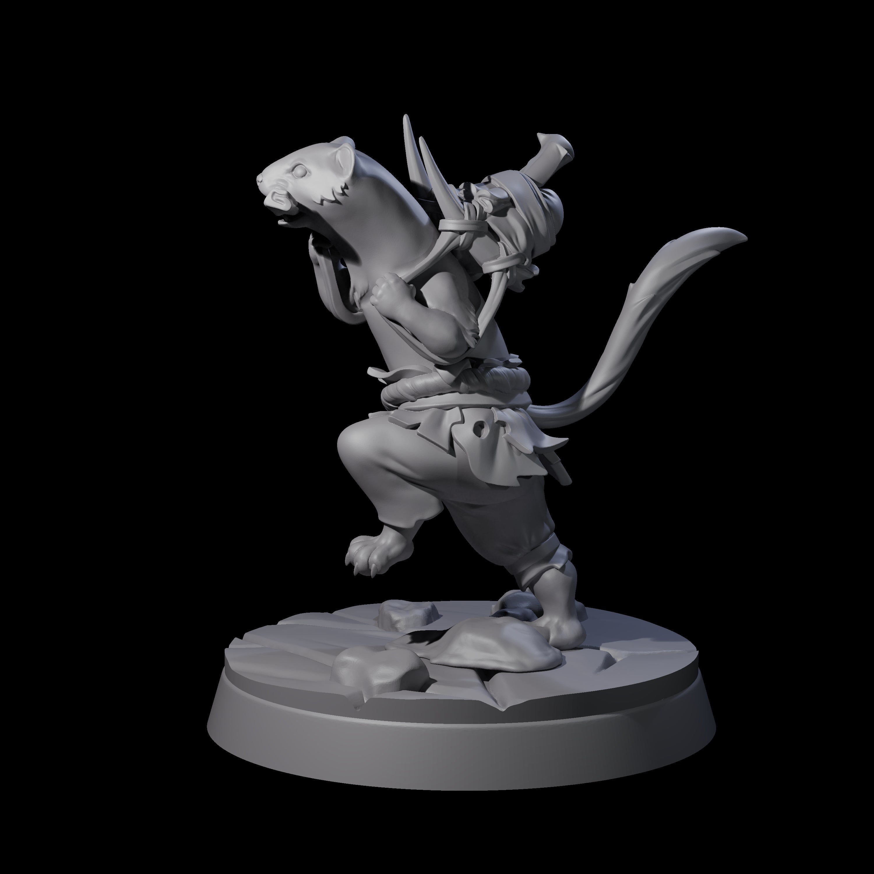 Intrepid Ferret Messenger Miniature for Dungeons and Dragons, Pathfinder or other TTRPGs