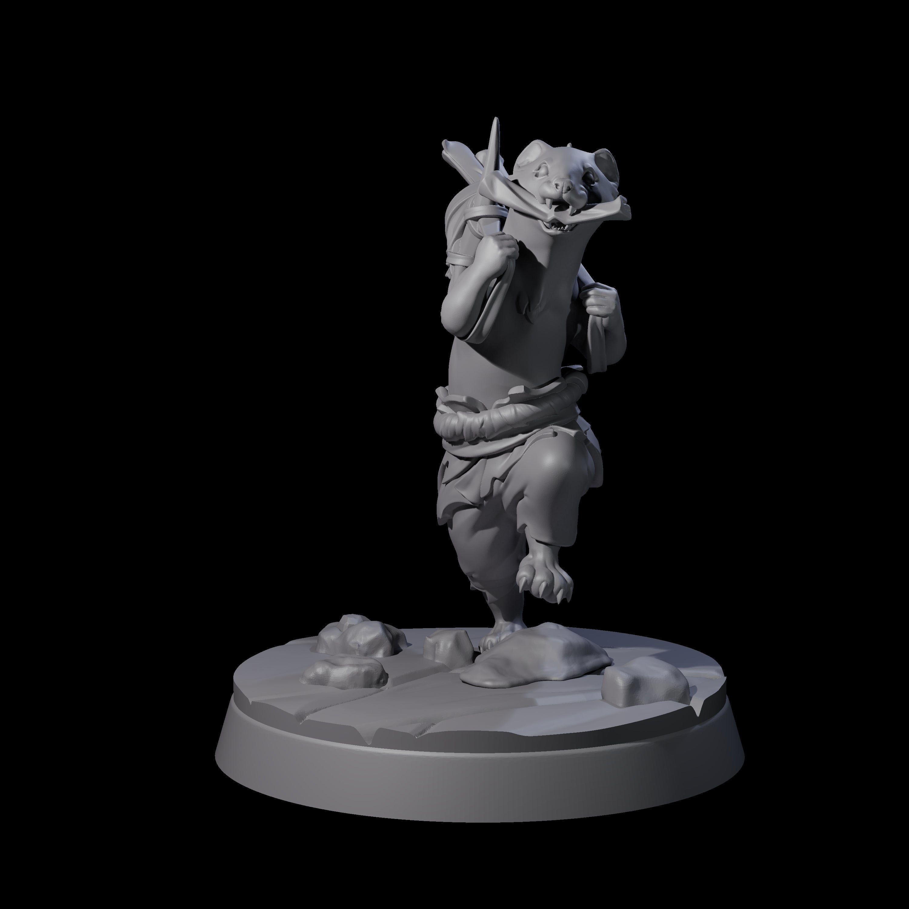 Intrepid Ferret Messenger Miniature for Dungeons and Dragons, Pathfinder or other TTRPGs