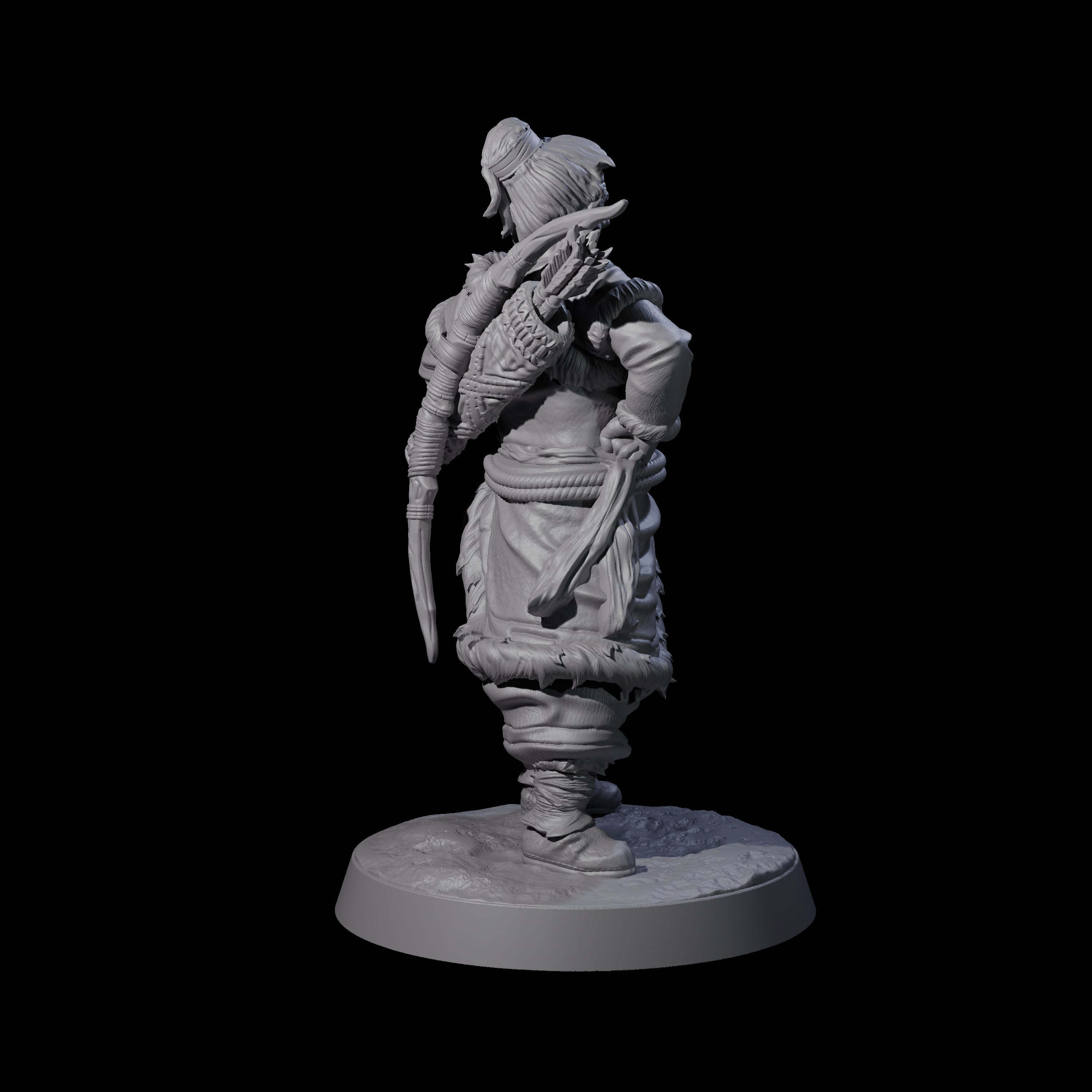 Intrepid Ice Clan Villager A Miniature for Dungeons and Dragons, Pathfinder or other TTRPGs