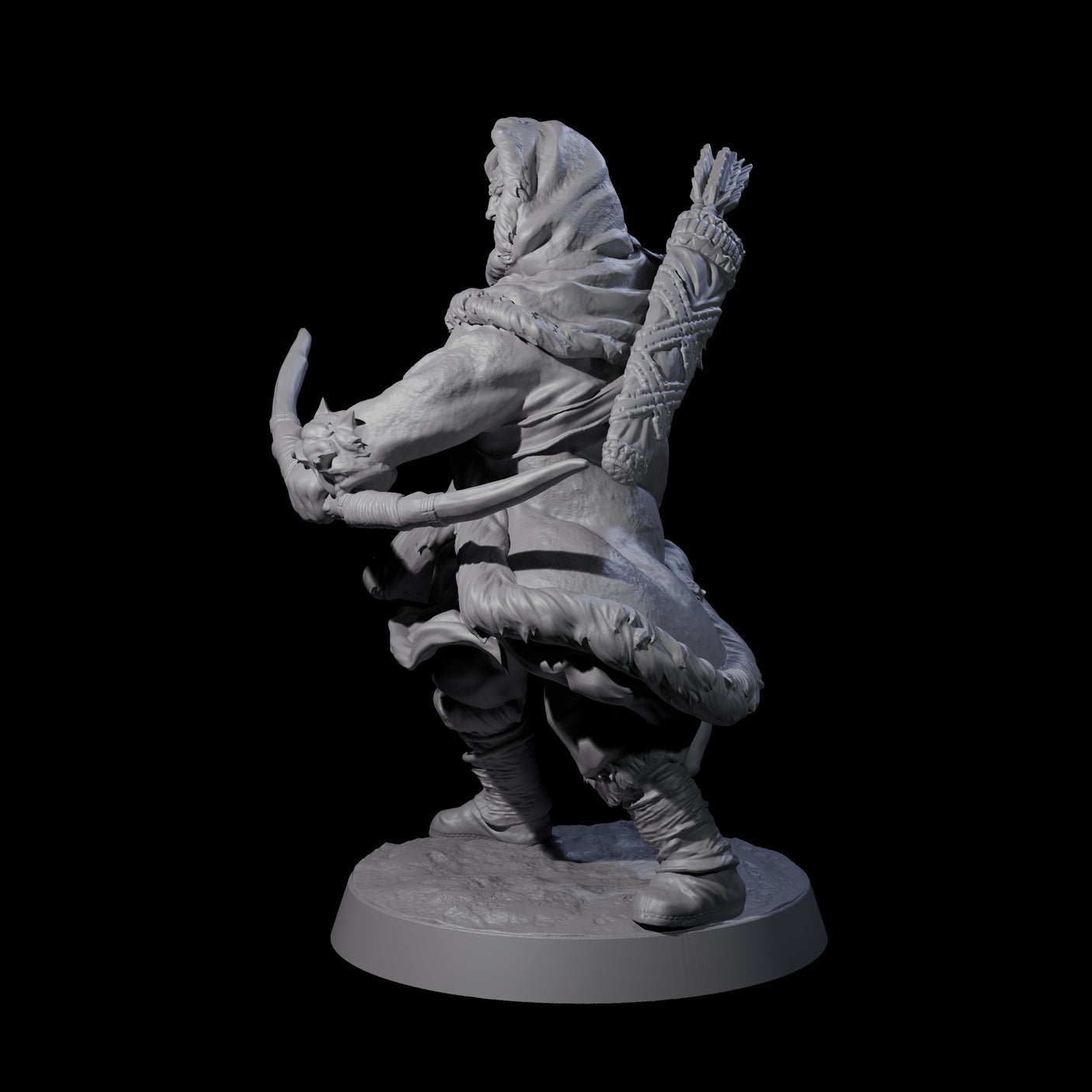 Intrepid Ice Clan Villager B Miniature for Dungeons and Dragons, Pathfinder or other TTRPGs