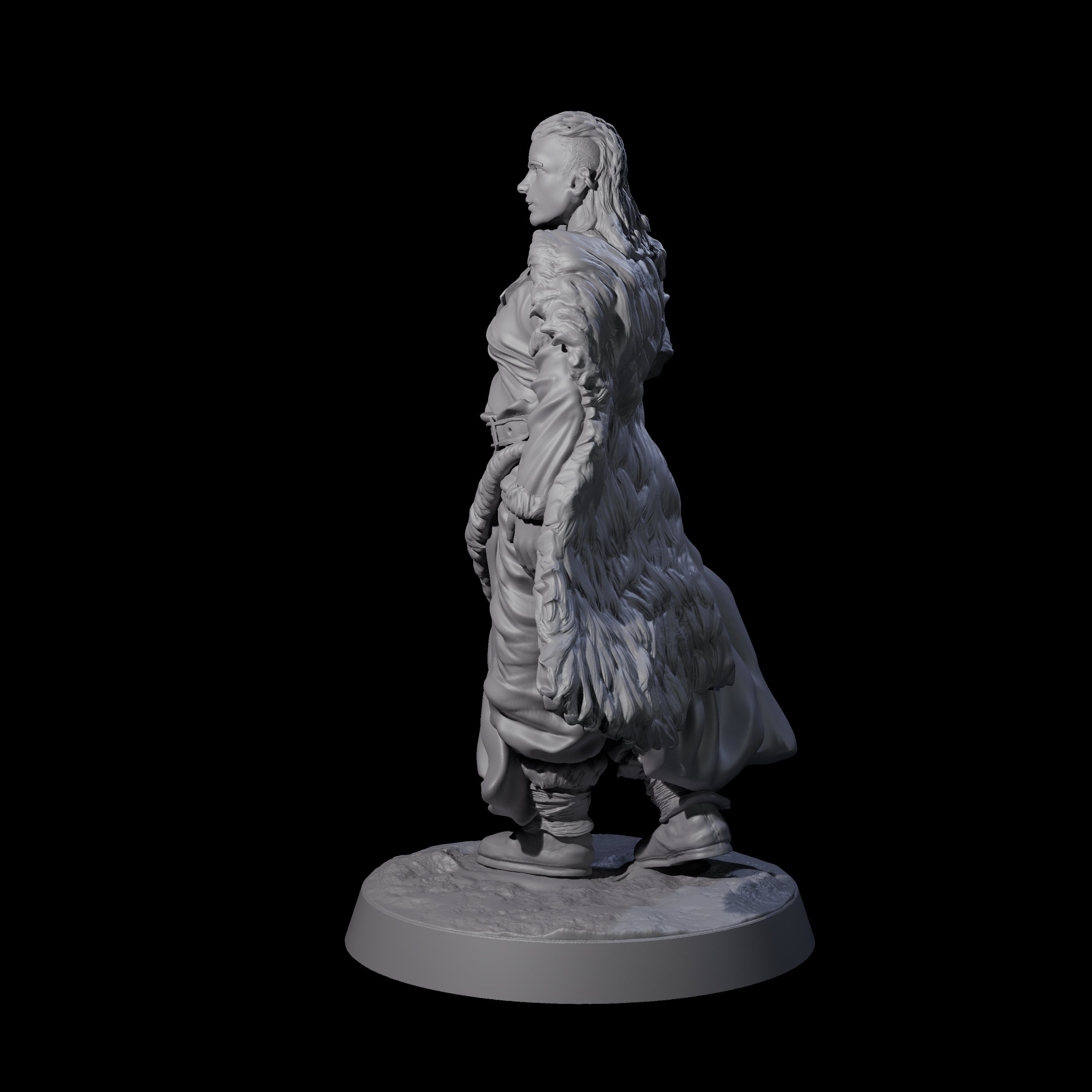 Intrepid Ice Clan Villager C Miniature for Dungeons and Dragons, Pathfinder or other TTRPGs