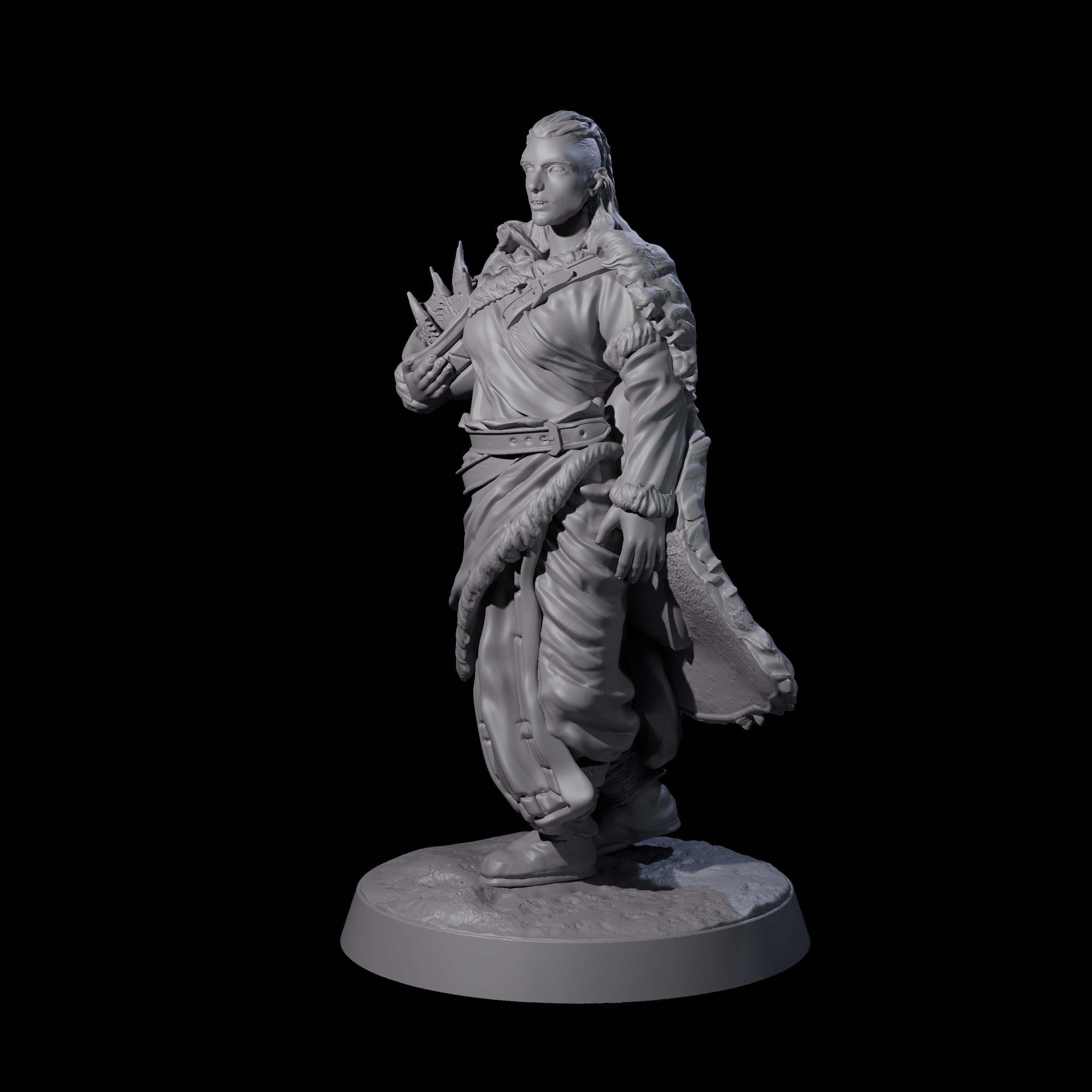 Intrepid Ice Clan Villager C Miniature for Dungeons and Dragons, Pathfinder or other TTRPGs