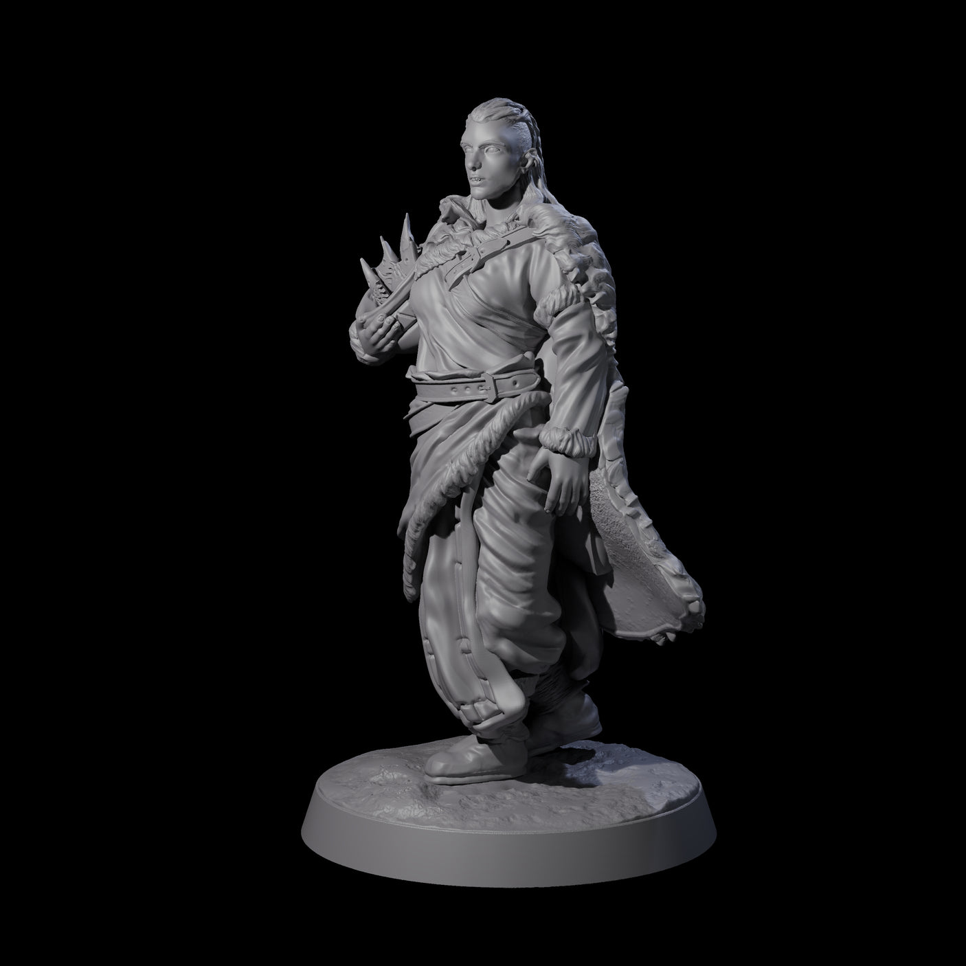 Intrepid Ice Clan Villager C Miniature for Dungeons and Dragons, Pathfinder or other TTRPGs