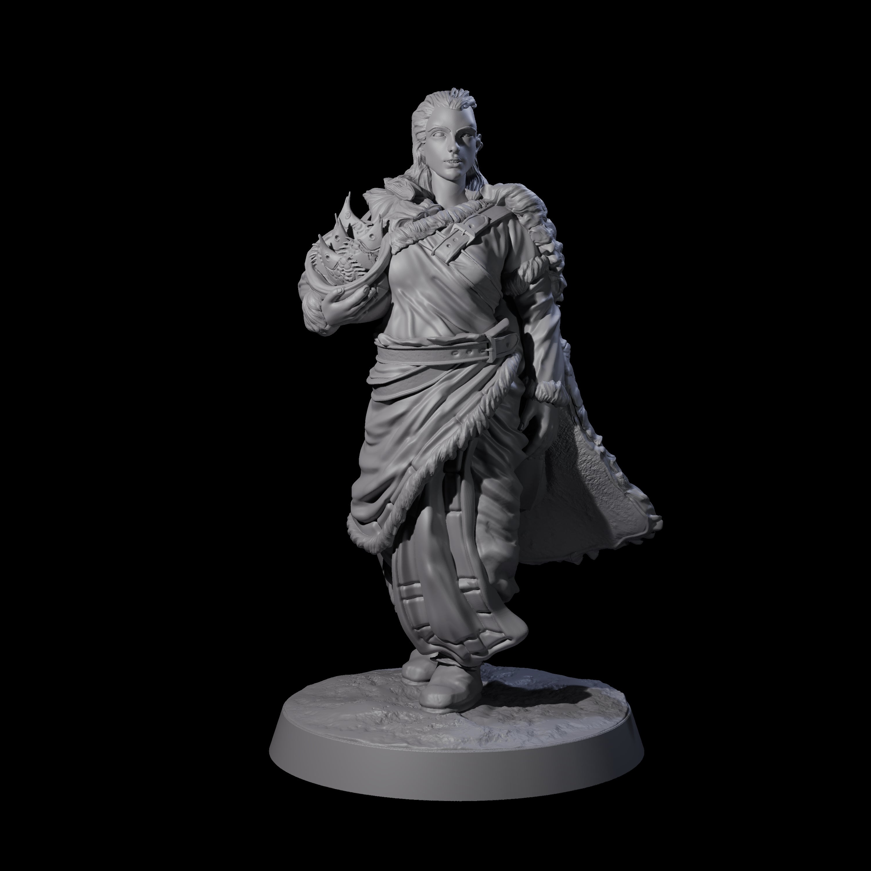 Intrepid Ice Clan Villager C Miniature for Dungeons and Dragons, Pathfinder or other TTRPGs