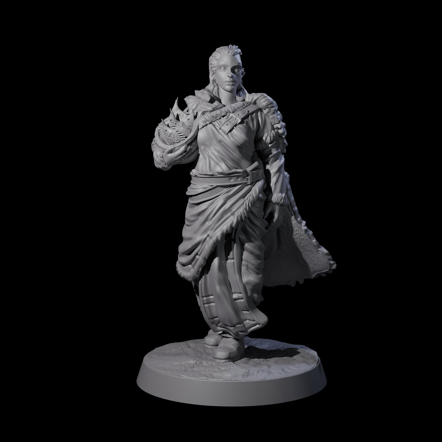 Intrepid Ice Clan Villager C Miniature for Dungeons and Dragons, Pathfinder or other TTRPGs