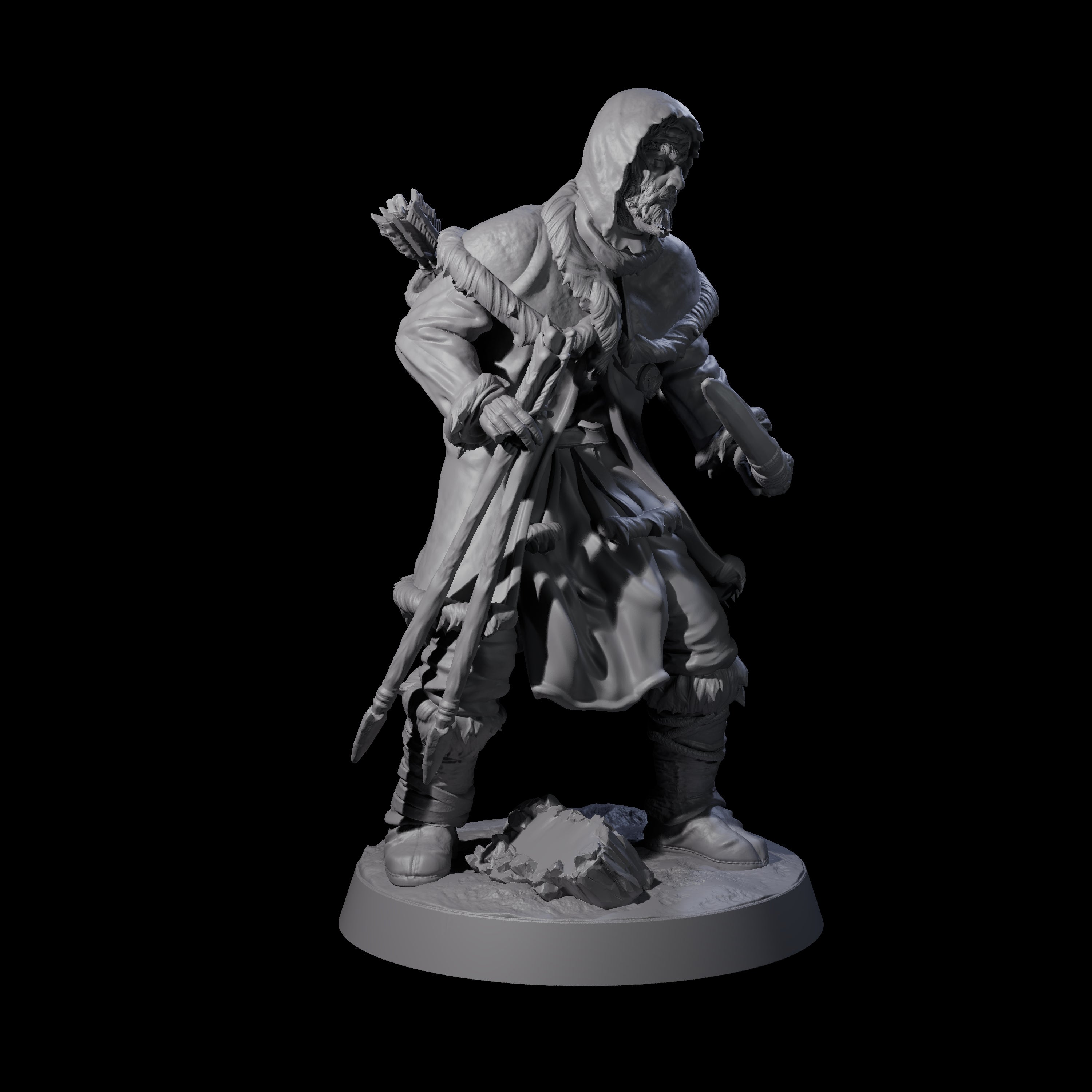 Intrepid Ice Clan Villager D Miniature for Dungeons and Dragons, Pathfinder or other TTRPGs