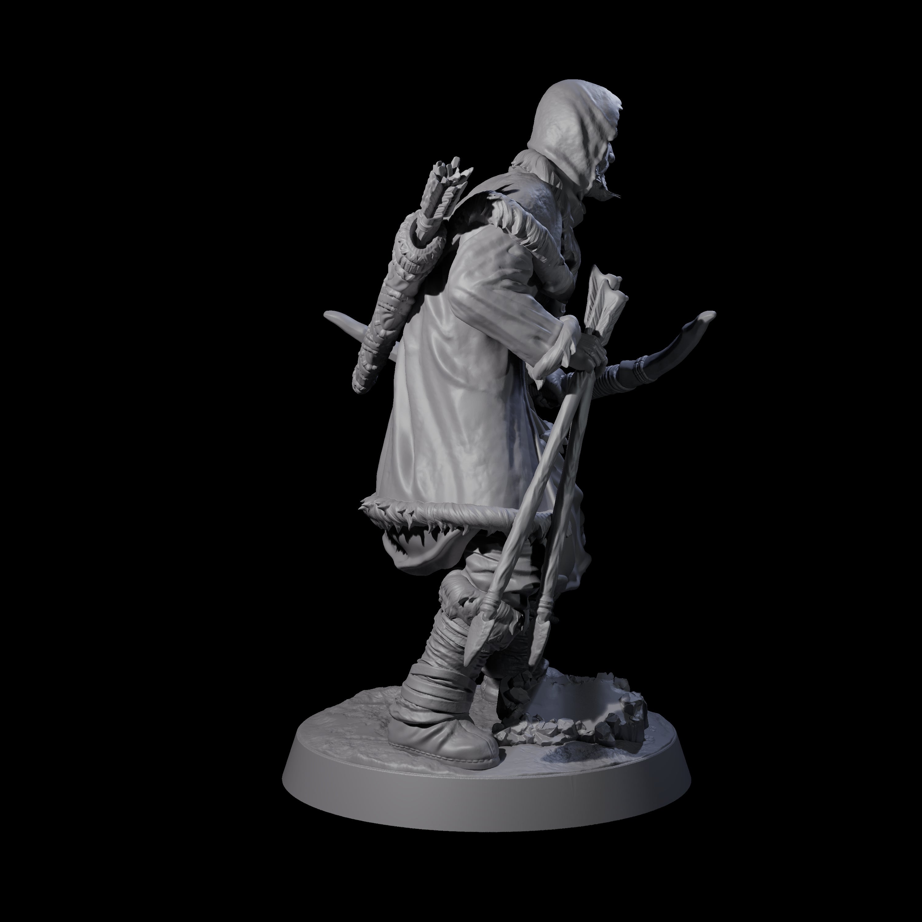 Intrepid Ice Clan Villager D Miniature for Dungeons and Dragons, Pathfinder or other TTRPGs