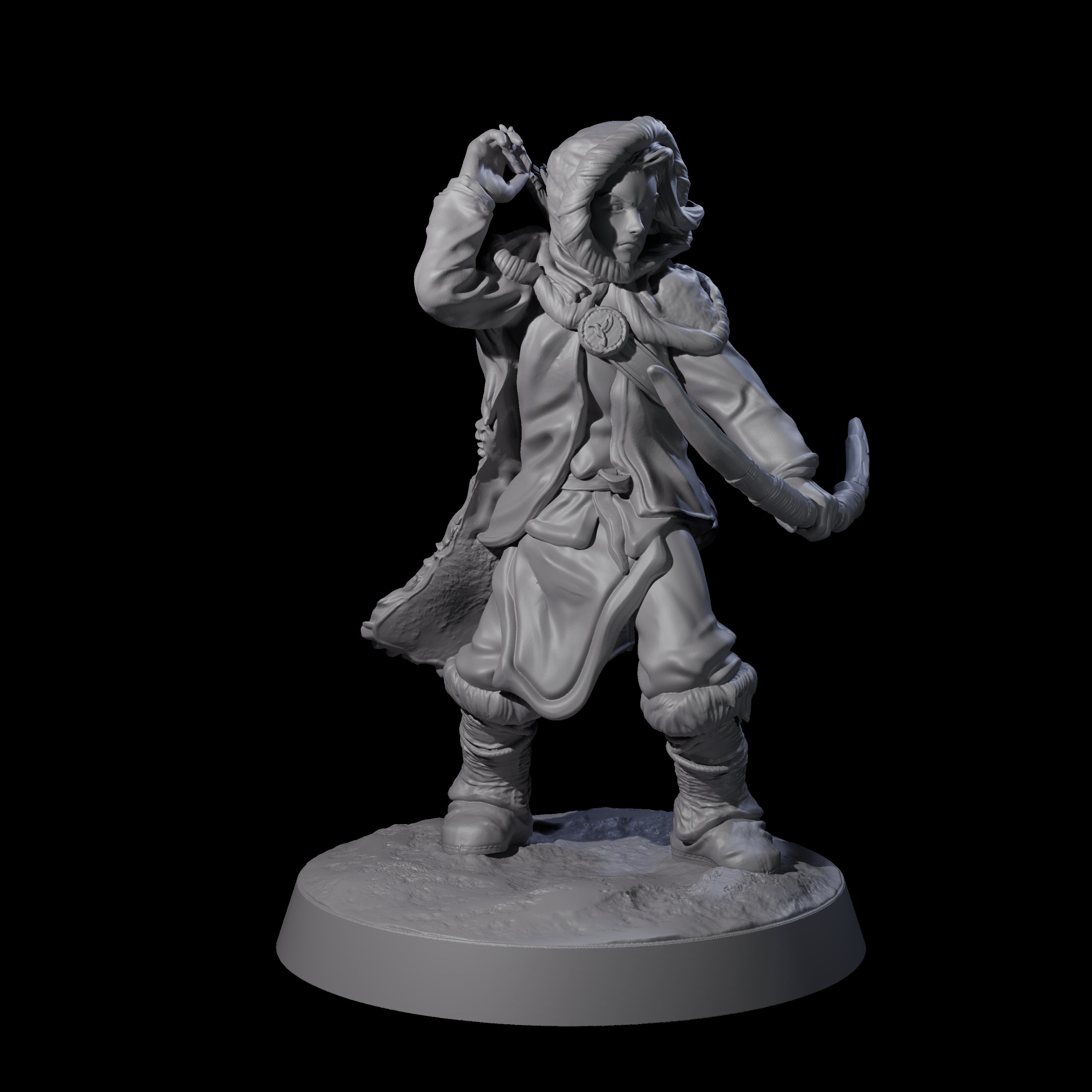 Intrepid Ice Clan Villager E Miniature for Dungeons and Dragons, Pathfinder or other TTRPGs