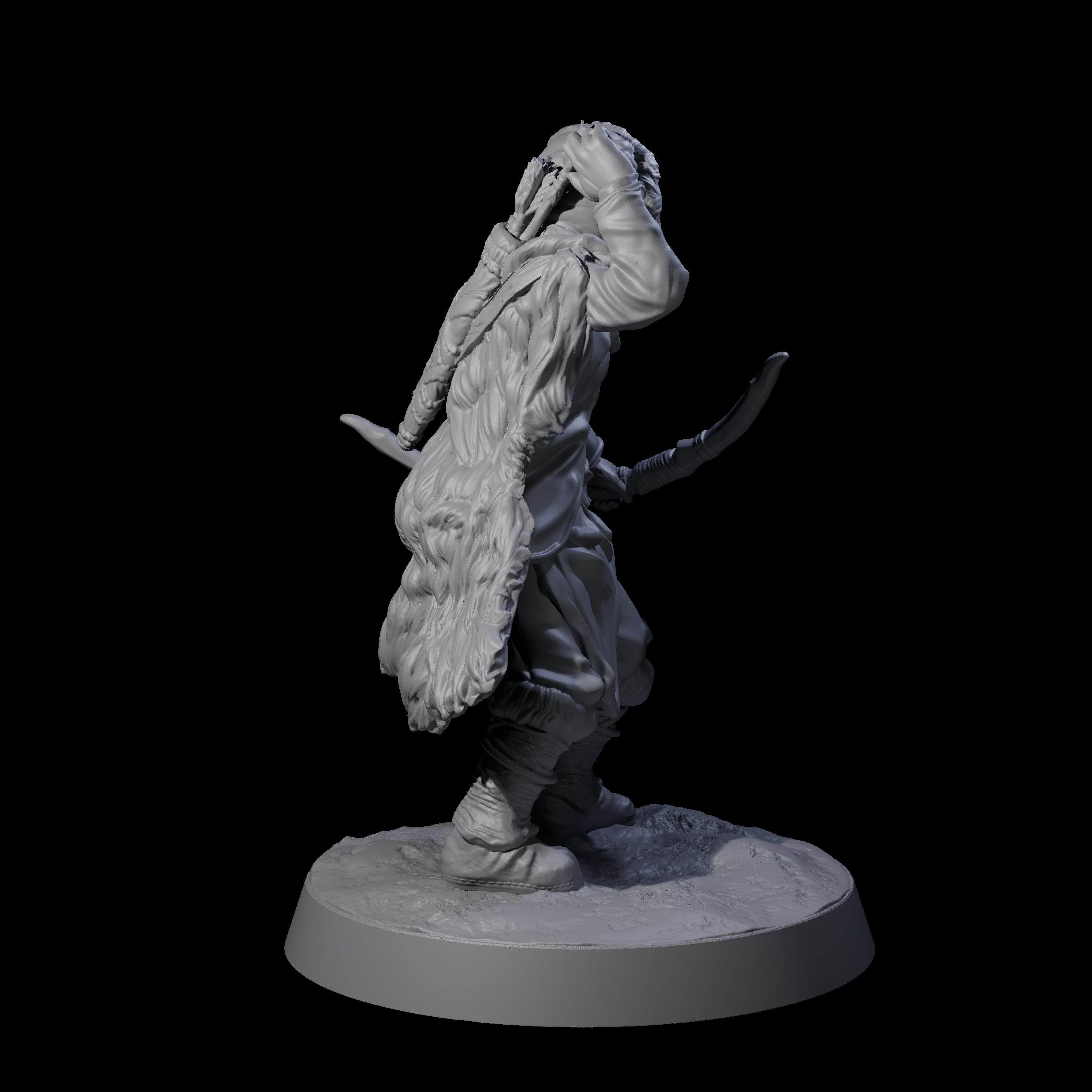 Intrepid Ice Clan Villager E Miniature for Dungeons and Dragons, Pathfinder or other TTRPGs