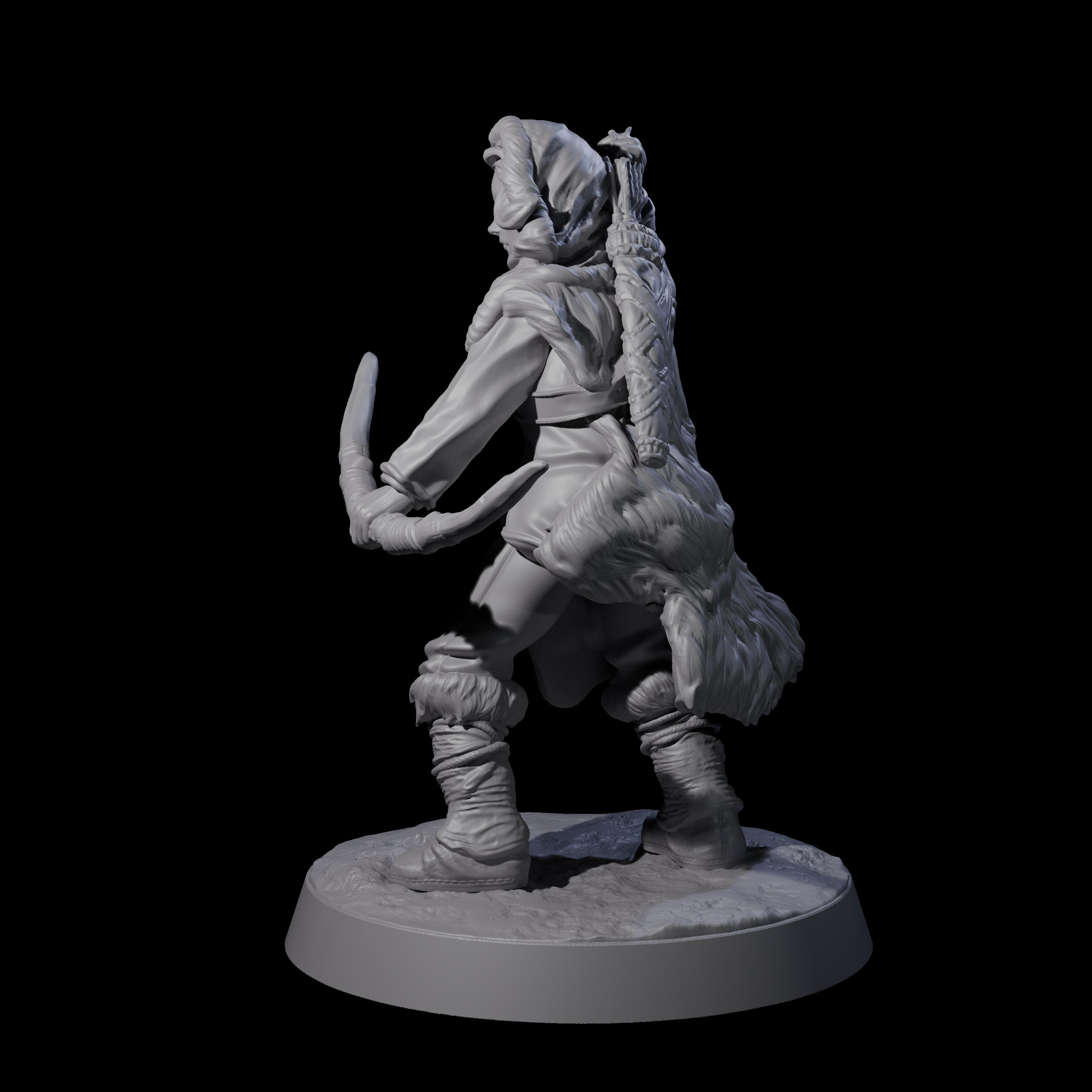 Intrepid Ice Clan Villager E Miniature for Dungeons and Dragons, Pathfinder or other TTRPGs