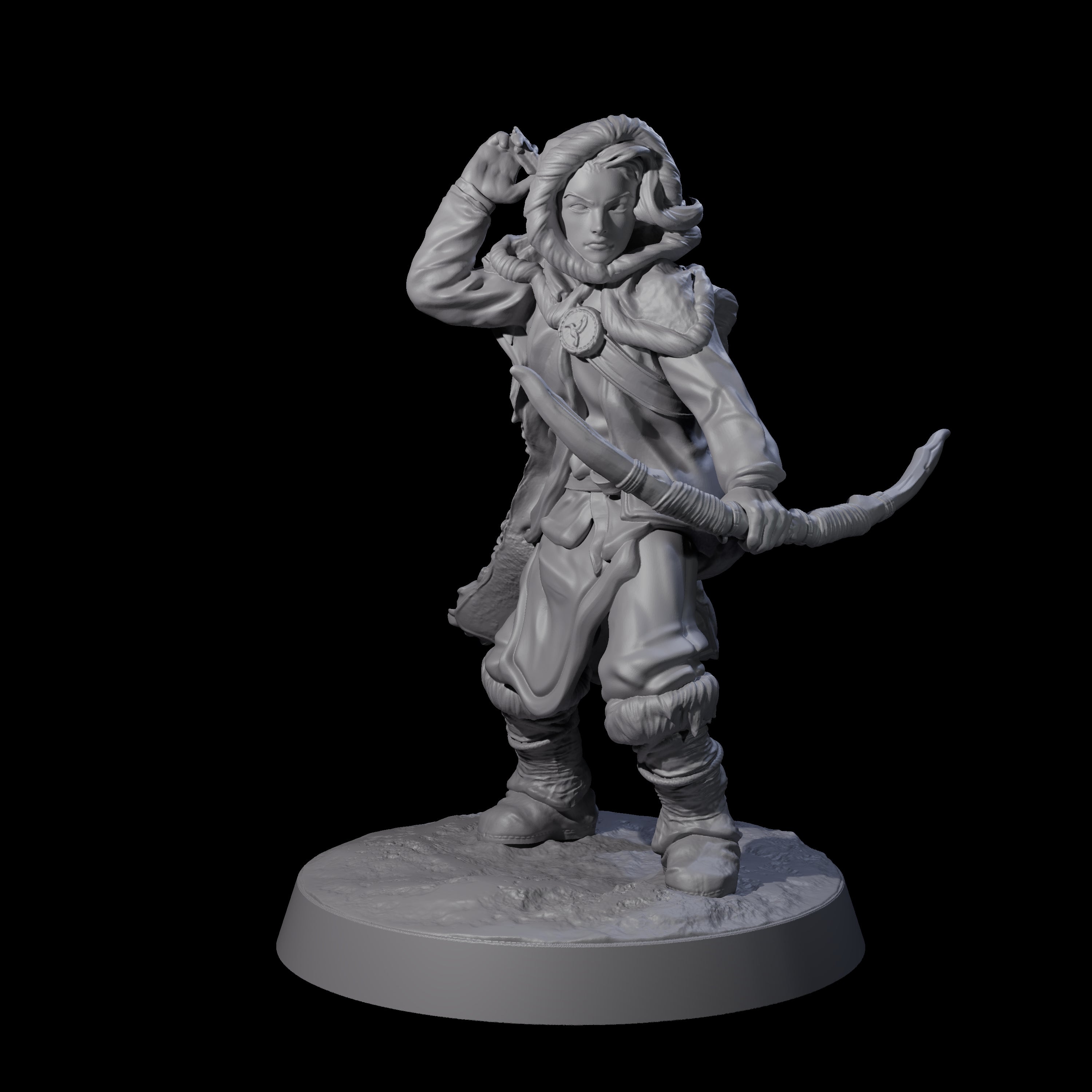 Intrepid Ice Clan Villager E Miniature for Dungeons and Dragons, Pathfinder or other TTRPGs