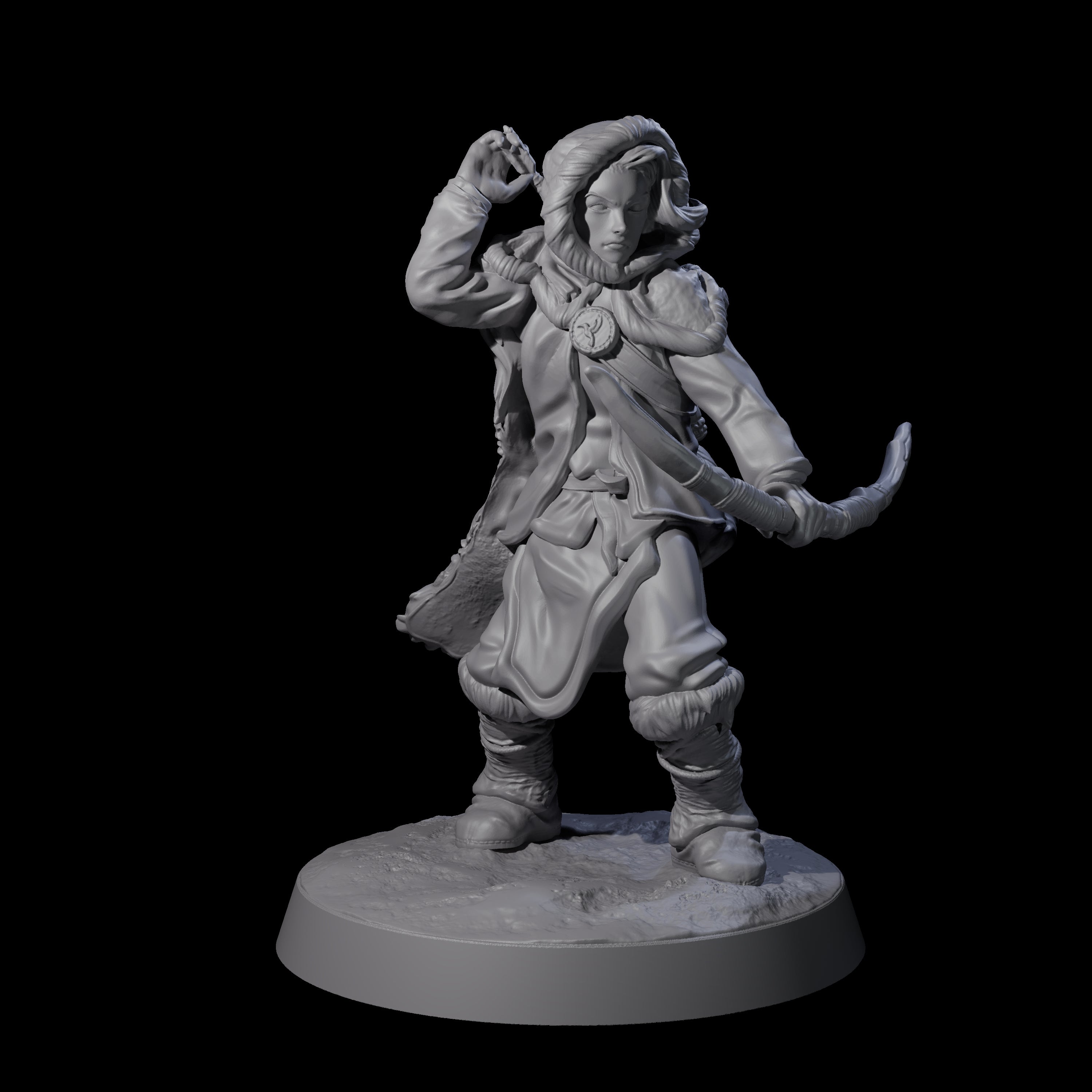 Intrepid Ice Clan Villager E Miniature for Dungeons and Dragons, Pathfinder or other TTRPGs