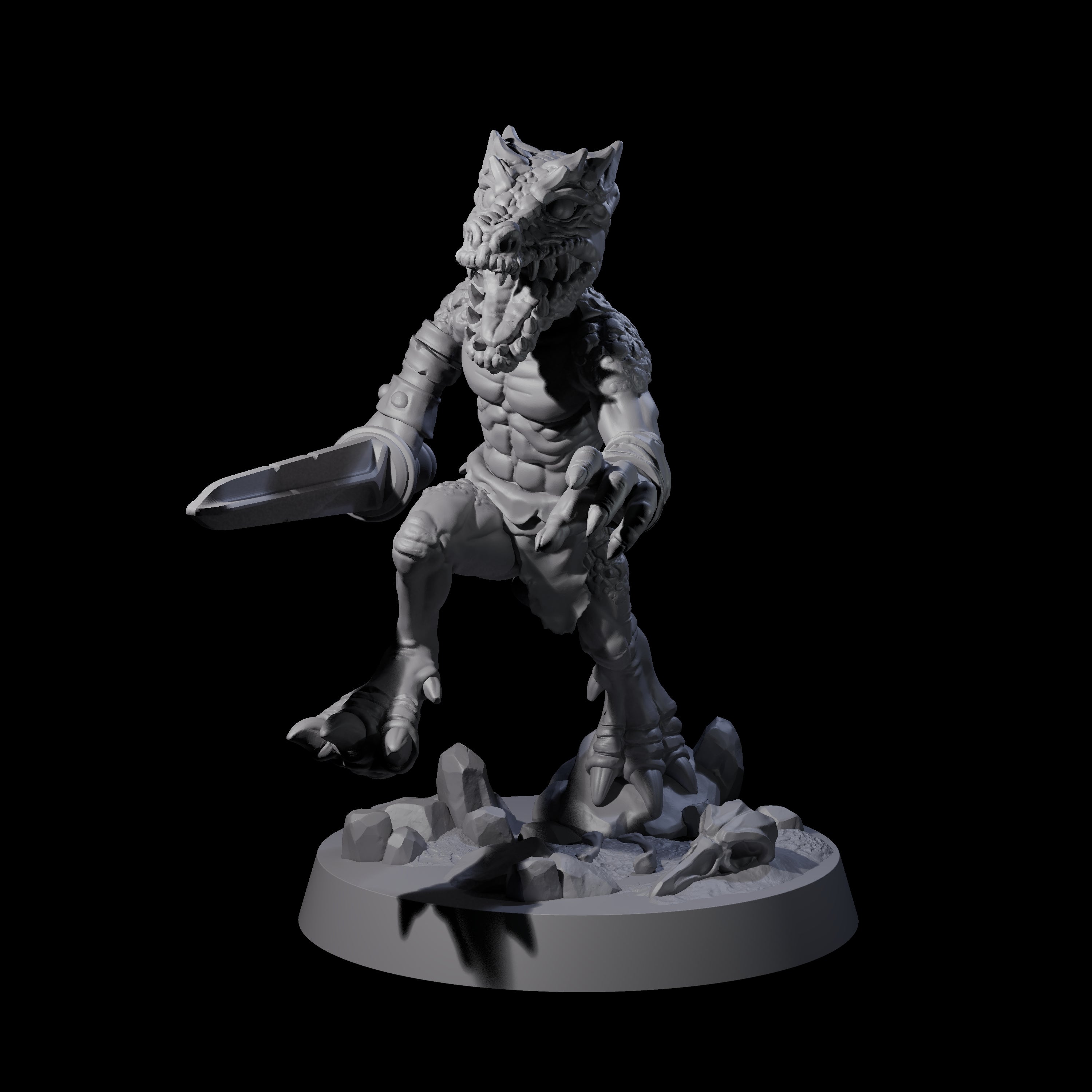 Intrepid Kobold B Miniature for Dungeons and Dragons, Pathfinder or other TTRPGs