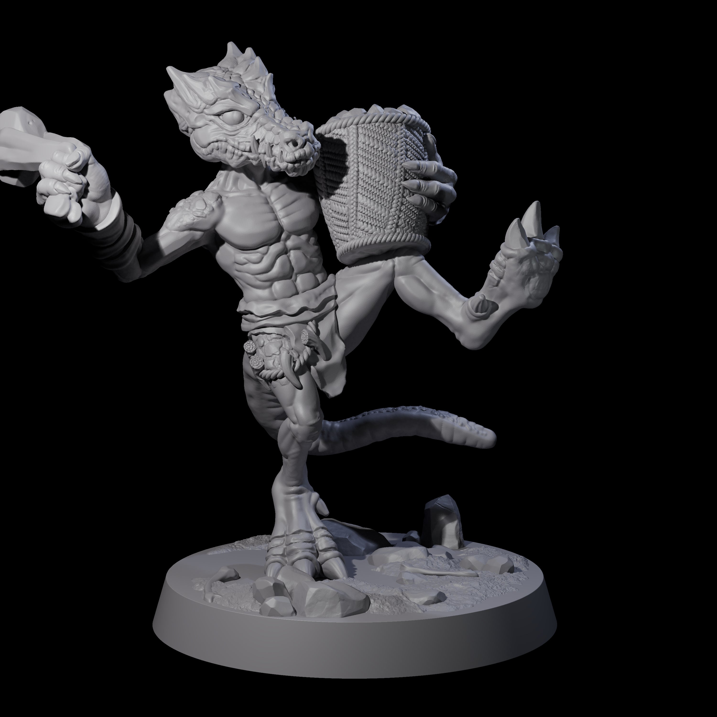 Intrepid Kobold C Miniature for Dungeons and Dragons, Pathfinder or other TTRPGs