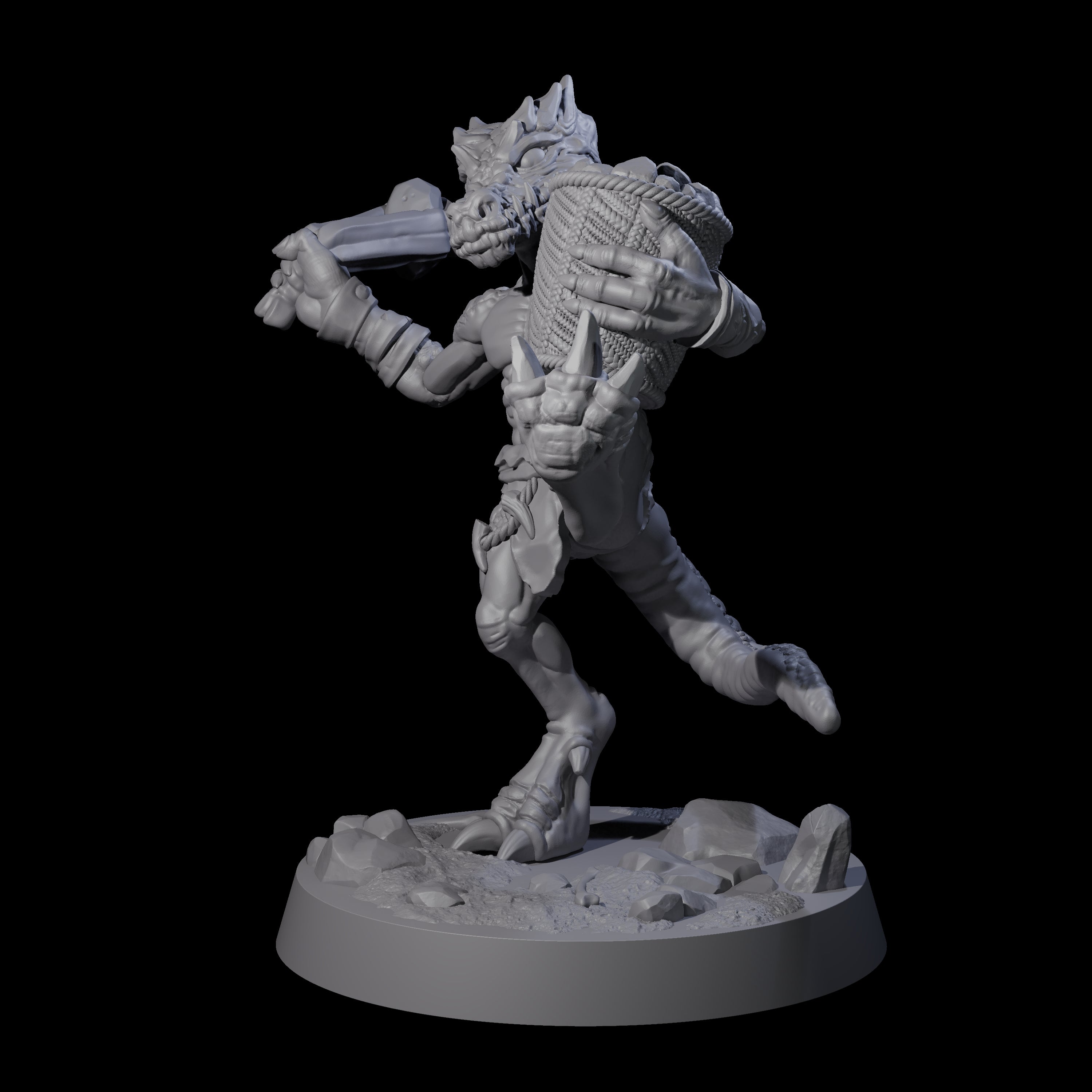 Intrepid Kobold C Miniature for Dungeons and Dragons, Pathfinder or other TTRPGs