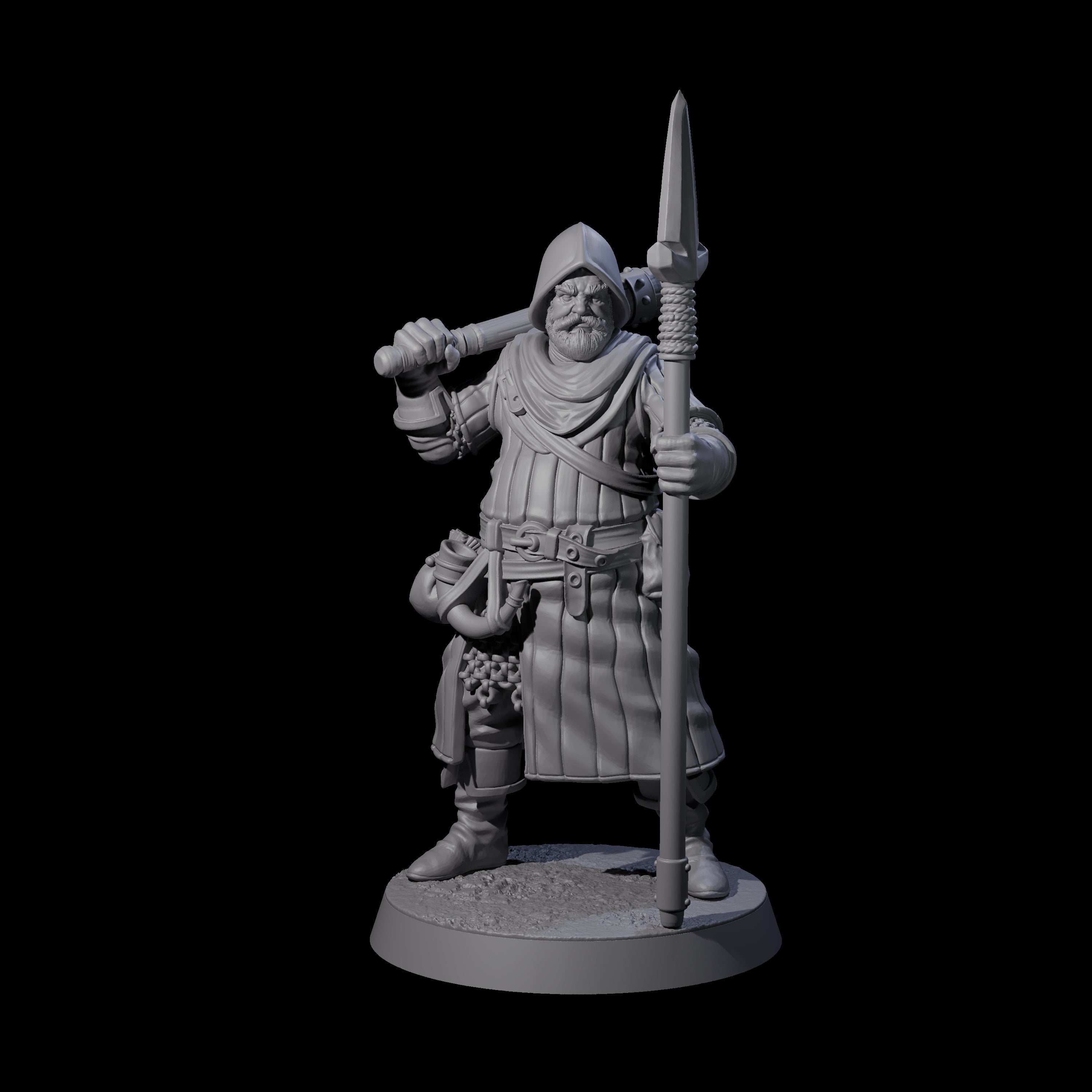 Investigating Town Militia B Miniature for Dungeons and Dragons, Pathfinder or other TTRPGs